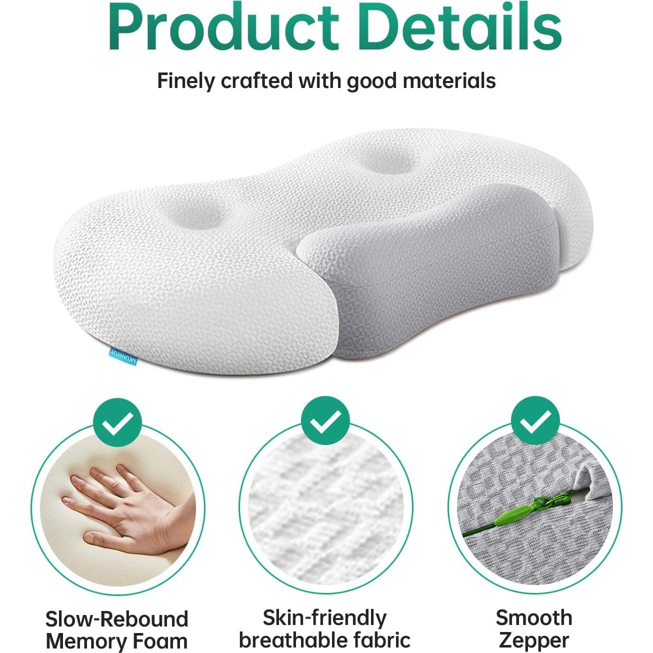 Almohada Ergonómica MOONYOOY m01 de Espuma con Memoria 59x36cm