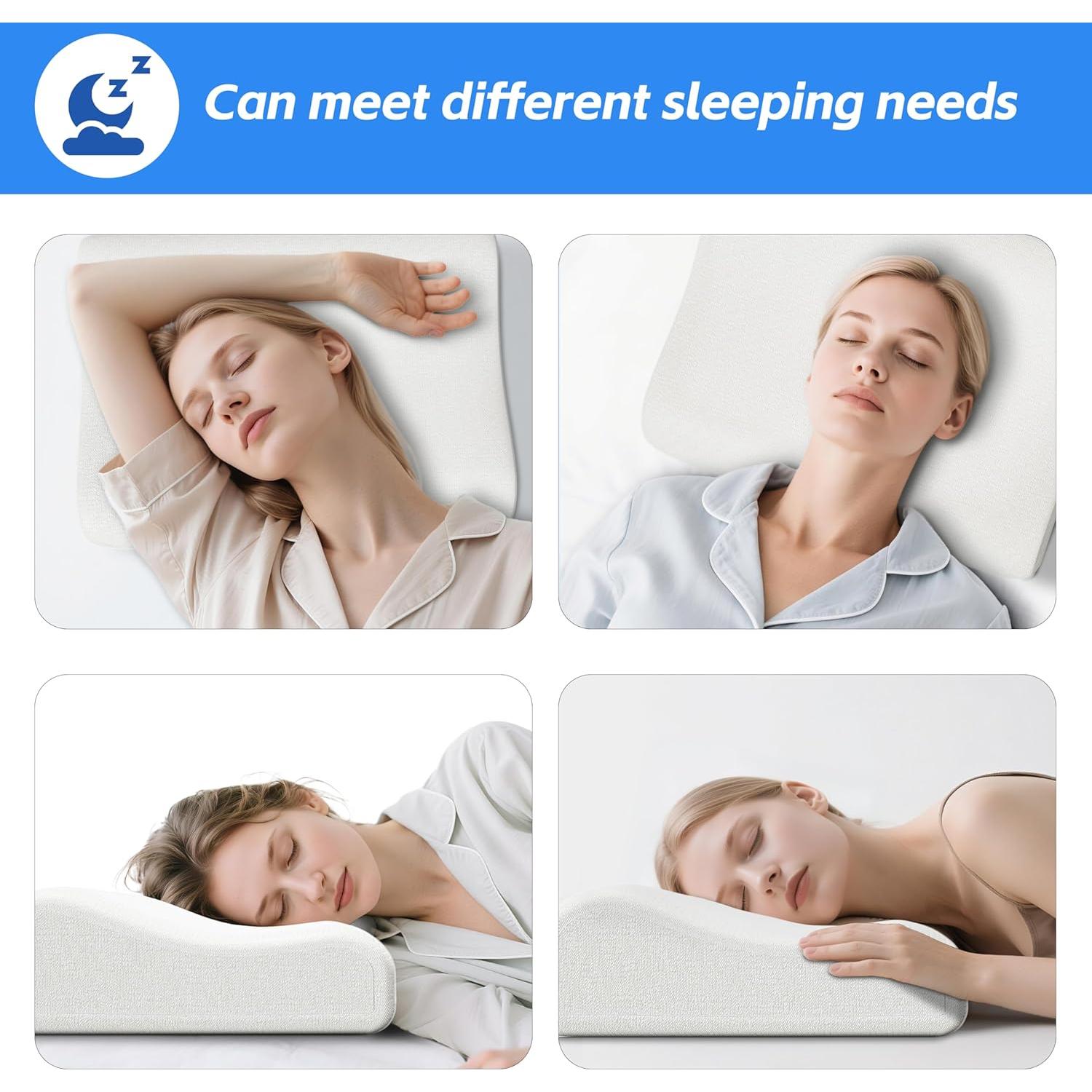 Almohada Cervical Kiseely Espuma Viscoelástica Juego de 2