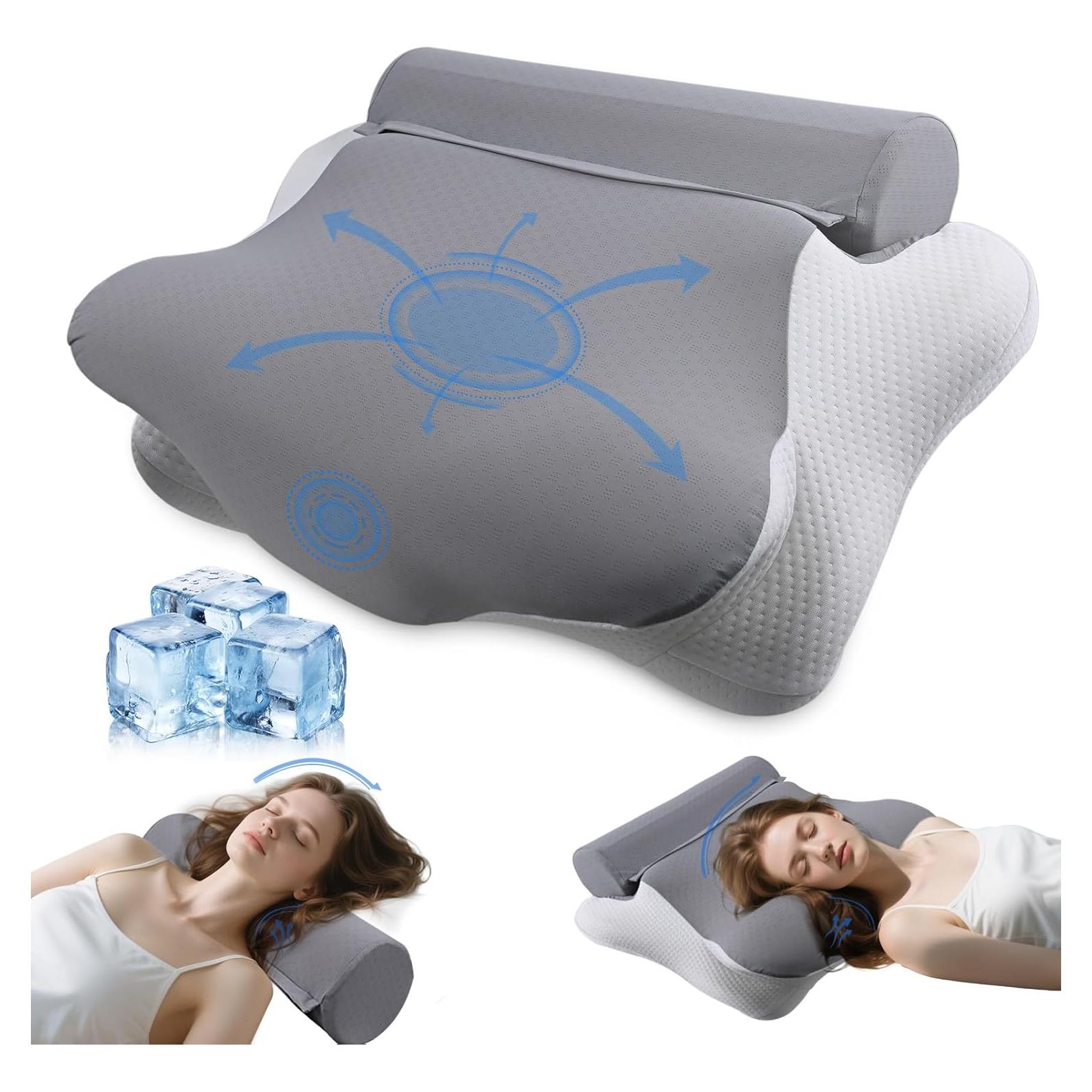 Almohada Cervical Ergonómica PARTNERJOY 2 en 1 Espuma Memoria