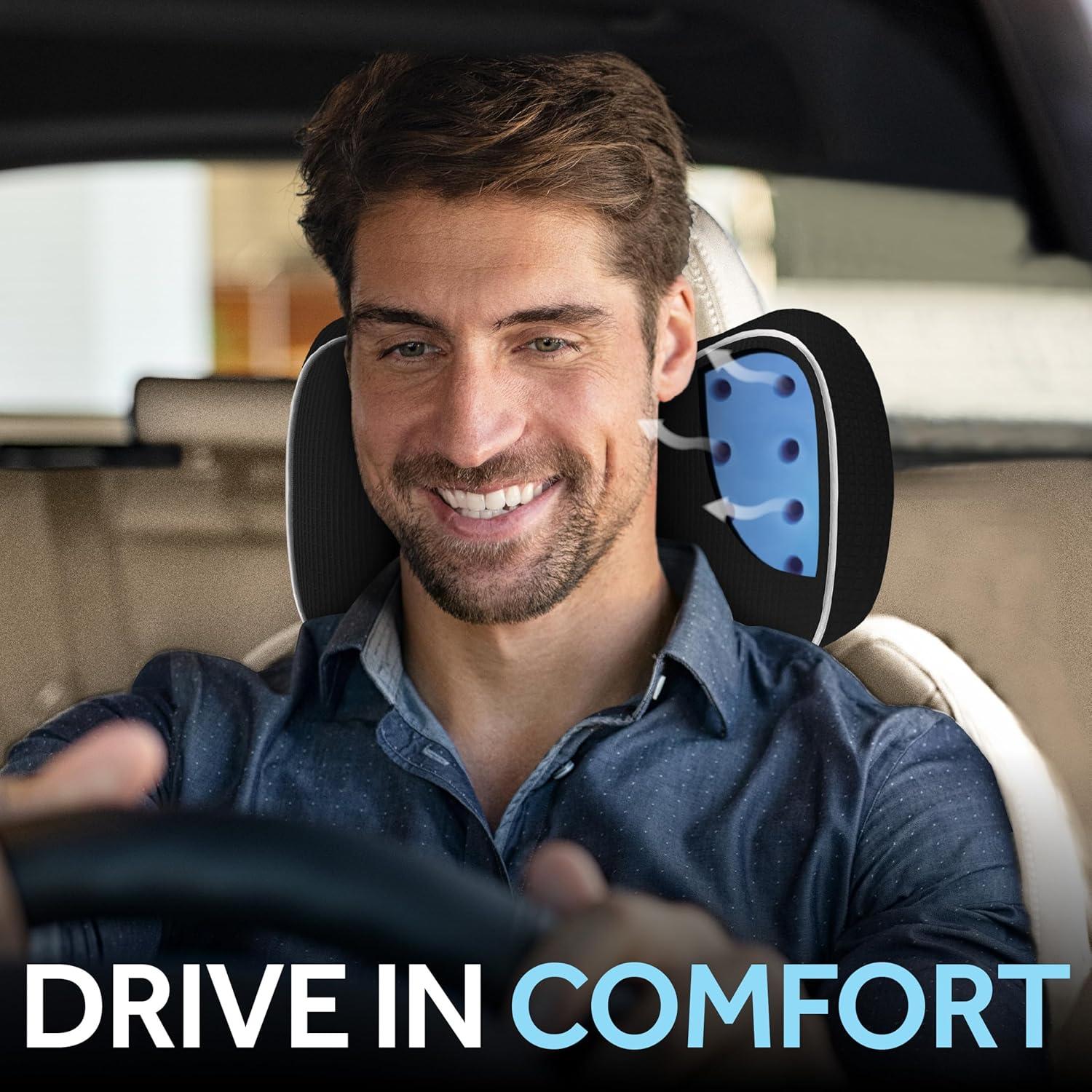 Almohada de Cuello Viscoelástica Sealy para Coche y Oficina