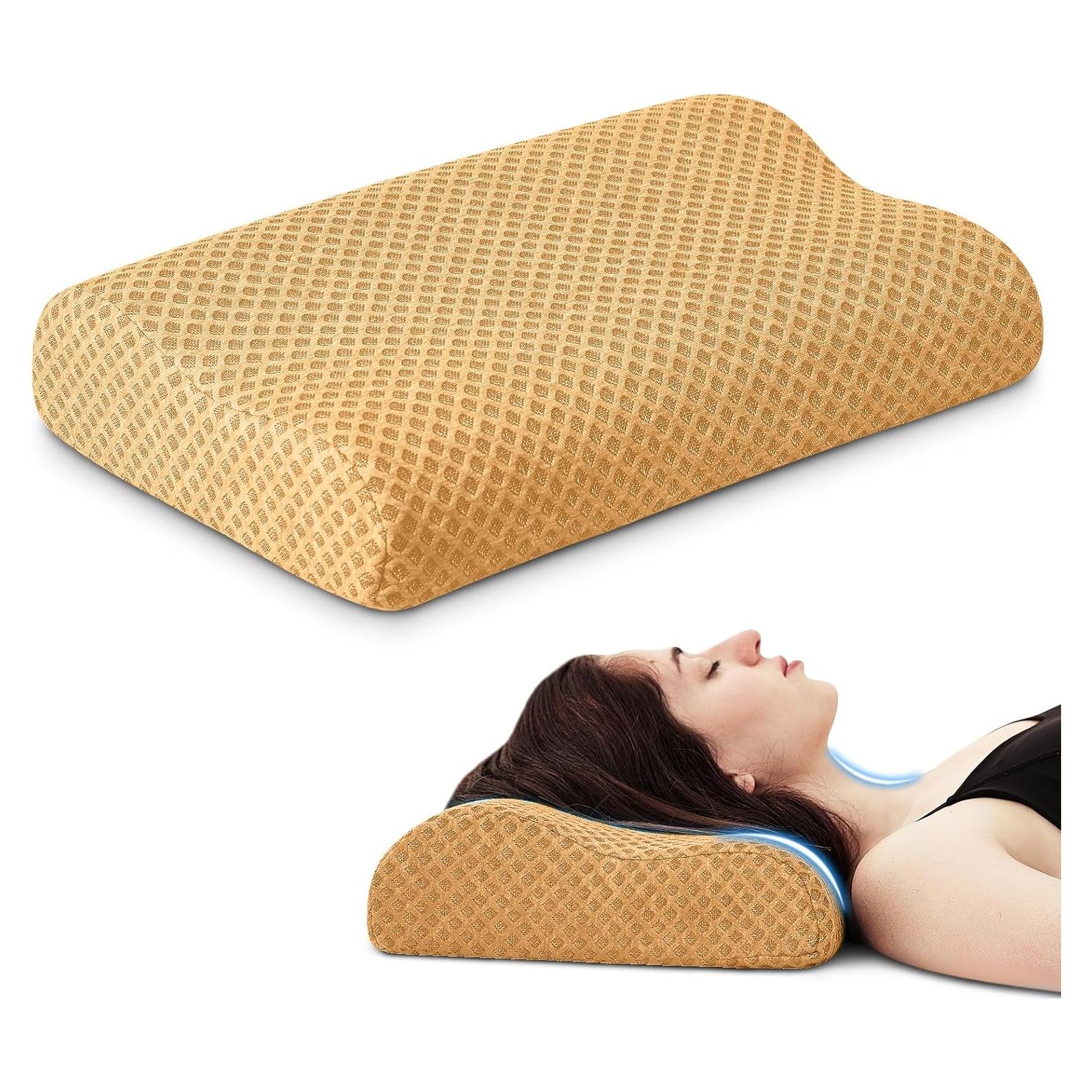 Almohada de Viaje PEUJEW Espuma Viscoelástica Ergonómica S