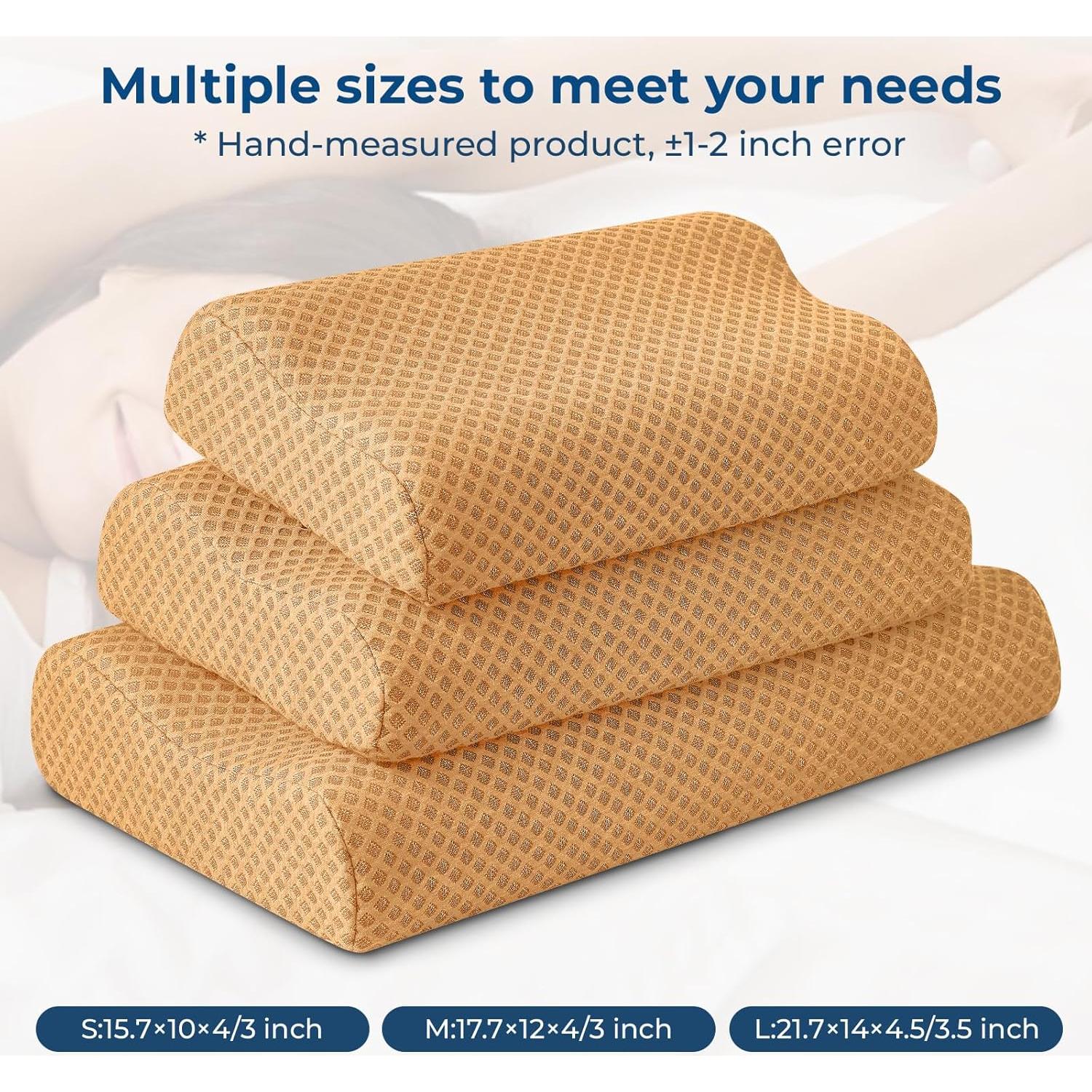 Almohada de Viaje PEUJEW Espuma Viscoelástica Ergonómica S