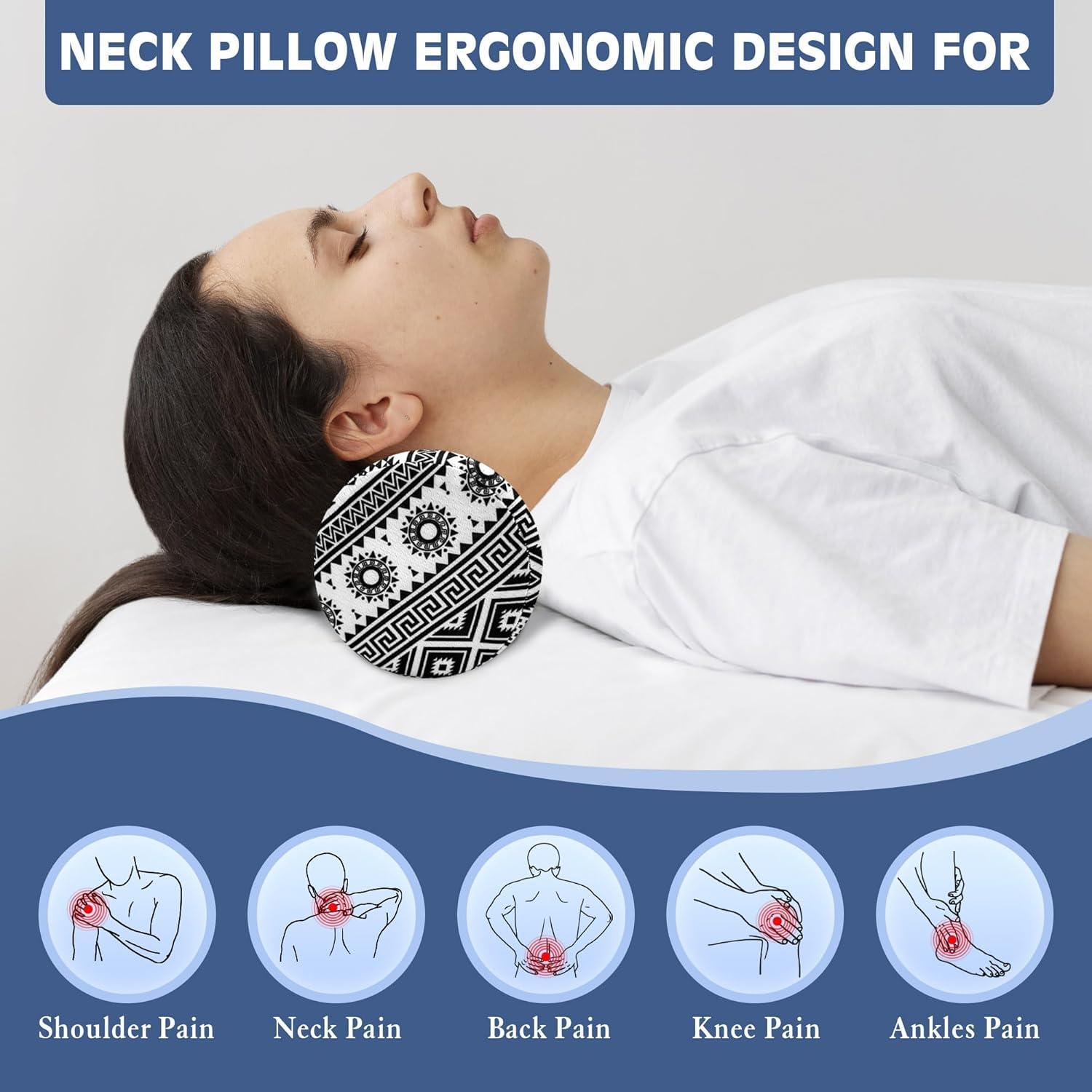 Almohada de Rollo Ergonómica wxmbdzq para Cuello y Espalda