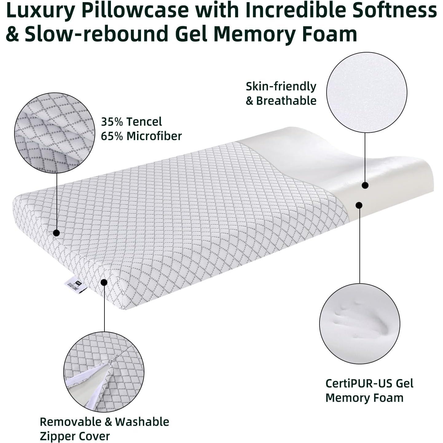 Almohada delgada SUQ I OME Espuma Viscoelástica 60x35 cm