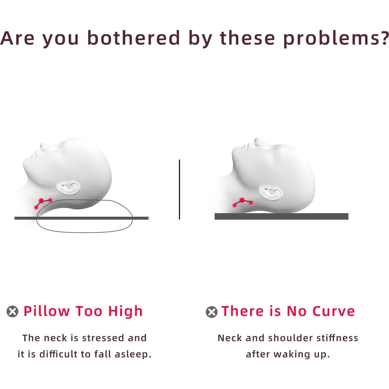 Almohada delgada SUQ I OME Espuma Viscoelástica 60x35 cm