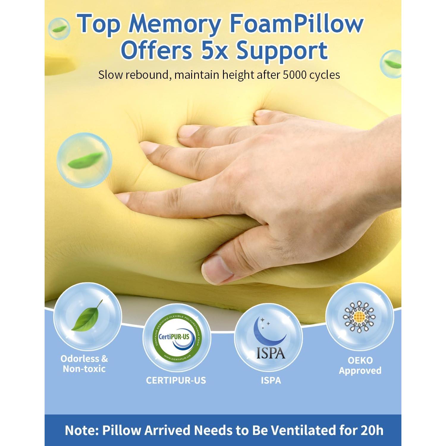 Almohada Cervical Besyodo Ortopédica Espuma Memoria Refrigerante