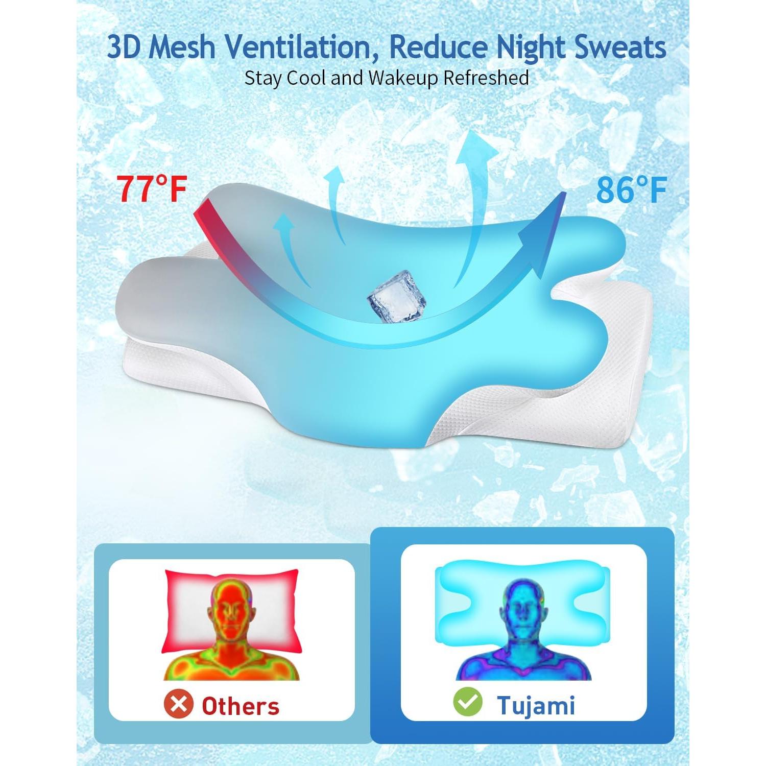 Almohada Cervical Besyodo Ortopédica Espuma Memoria Refrigerante