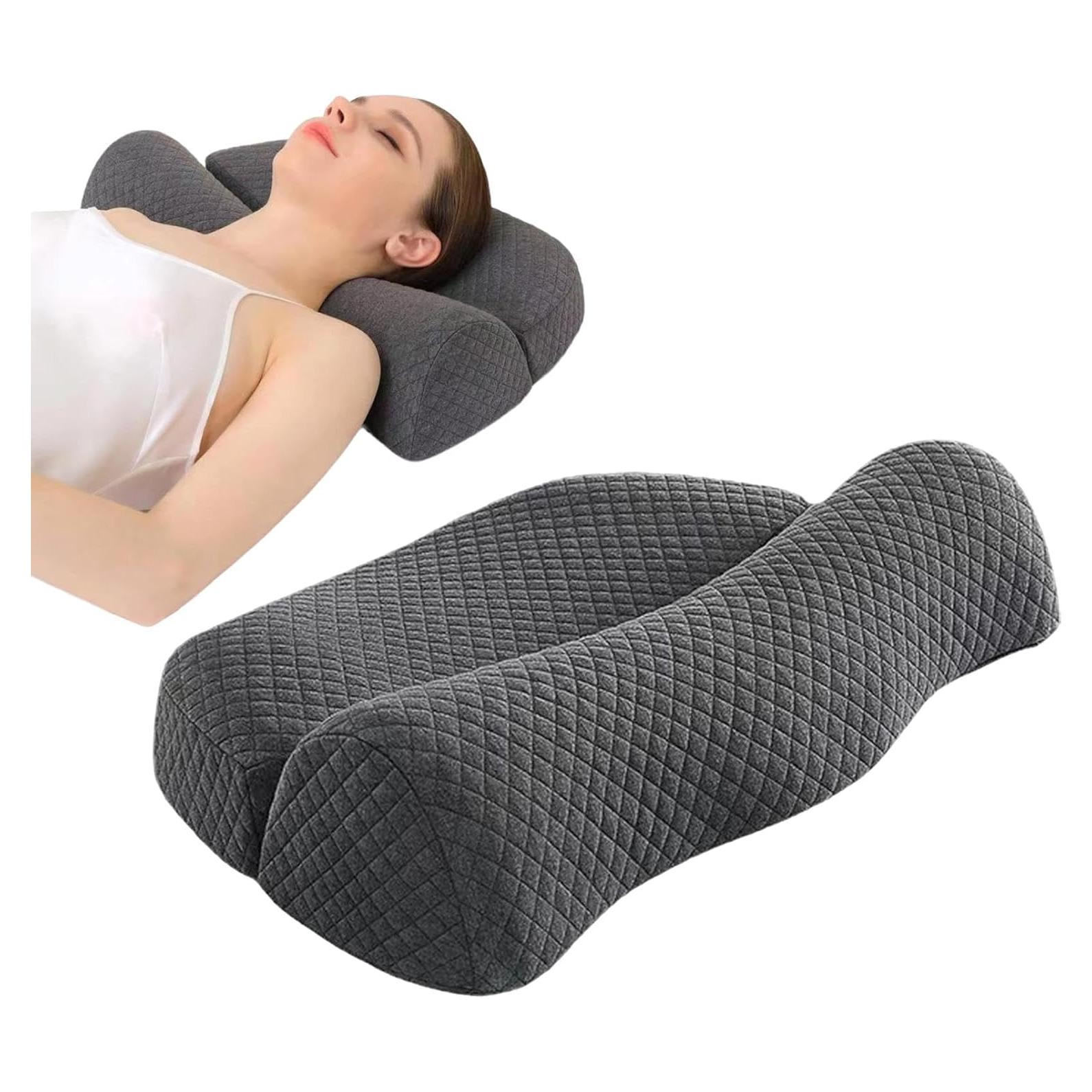 Almohada Cervical PUXING Espuma de Memoria 52x35x11cm Gris