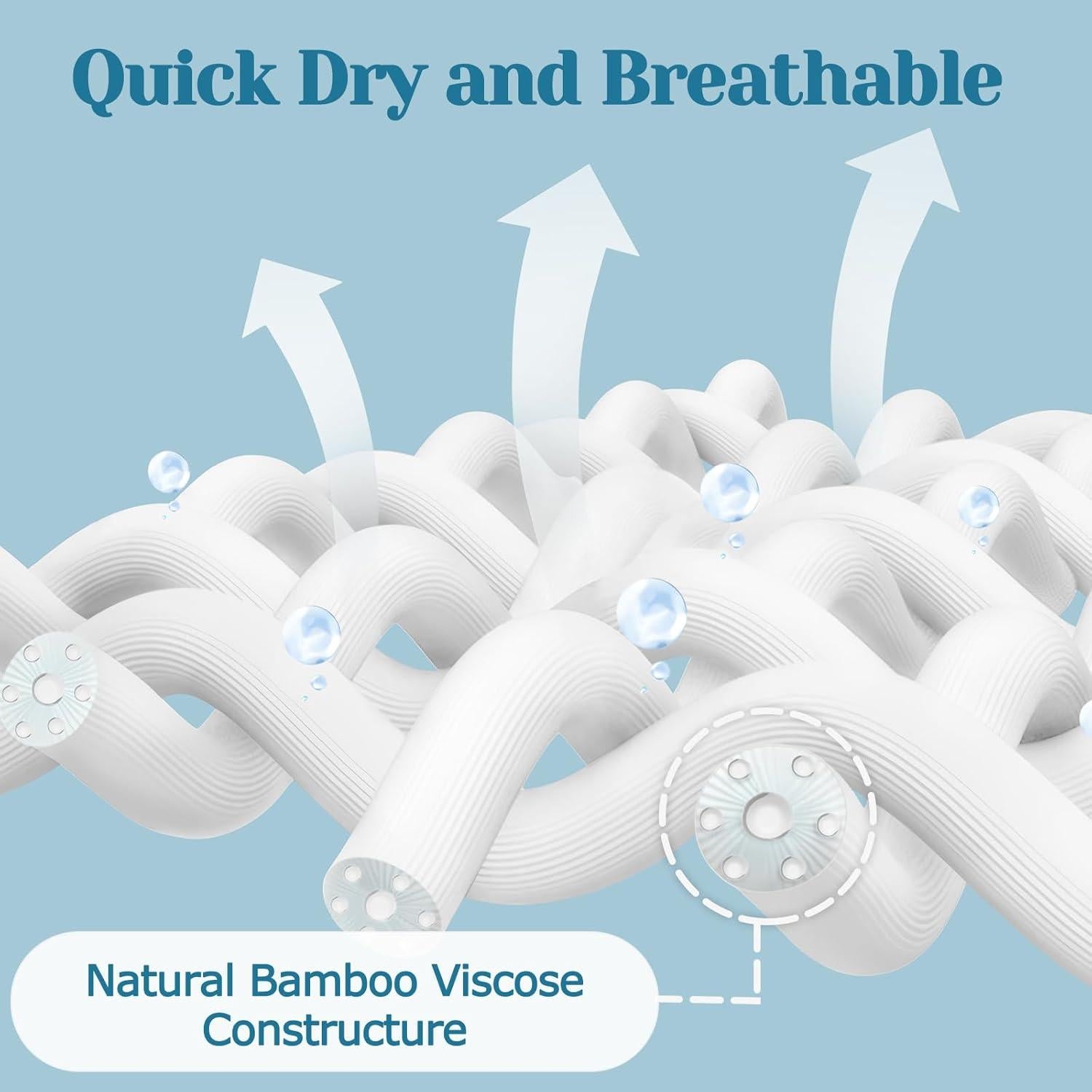 Conjunto de Sábanas Reina BYSURE 6 Piezas 100% Viscosa Blanco