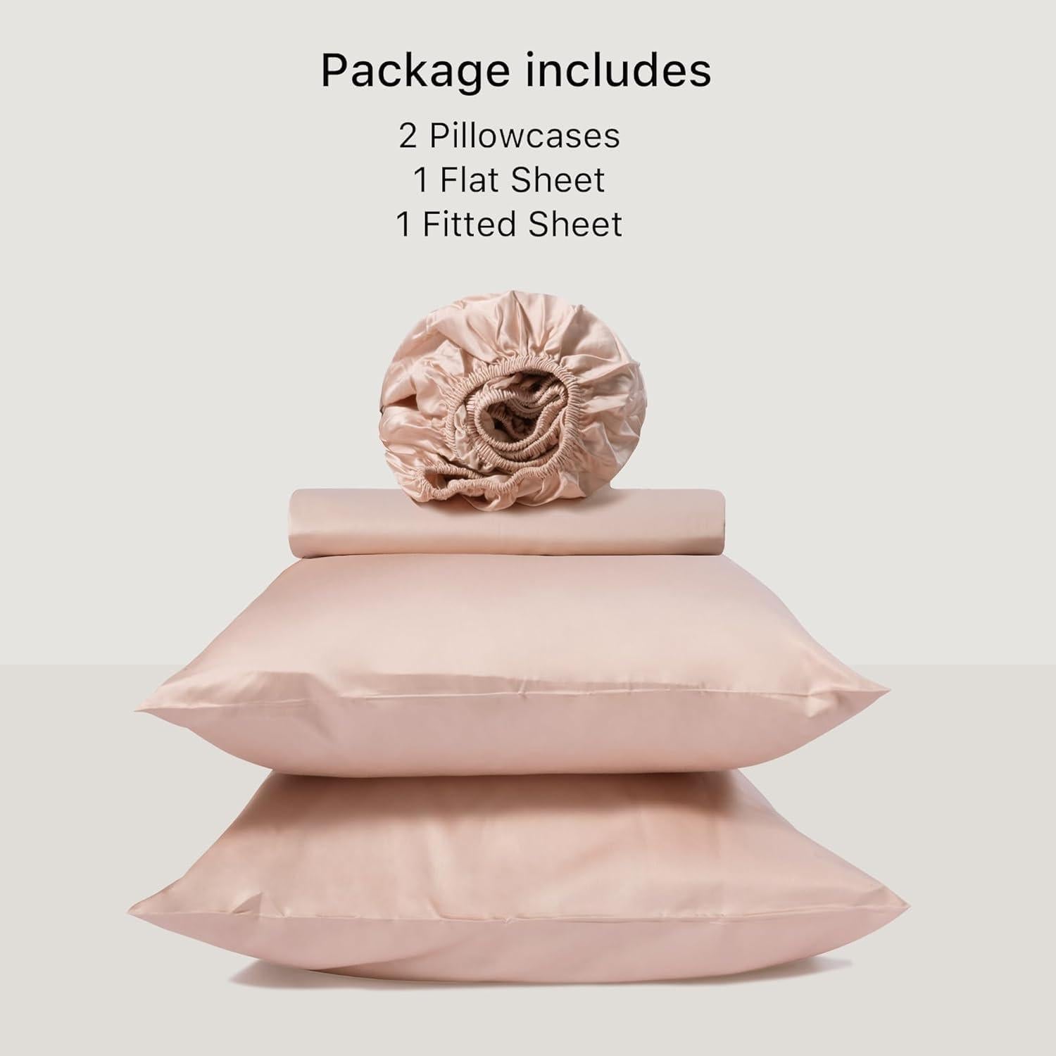 Juego de Sábanas Queen NATUREFIELD 4 Piezas Seda Bambú