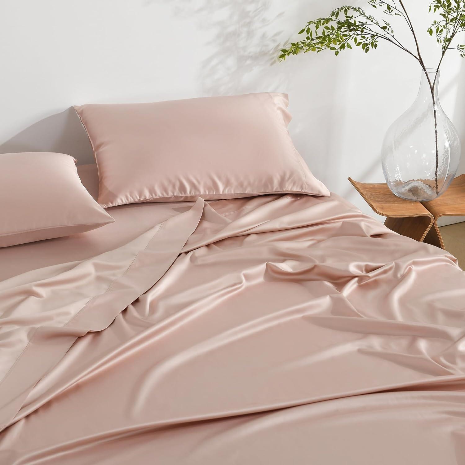 Juego de Sábanas Queen NATUREFIELD 4 Piezas Seda Bambú