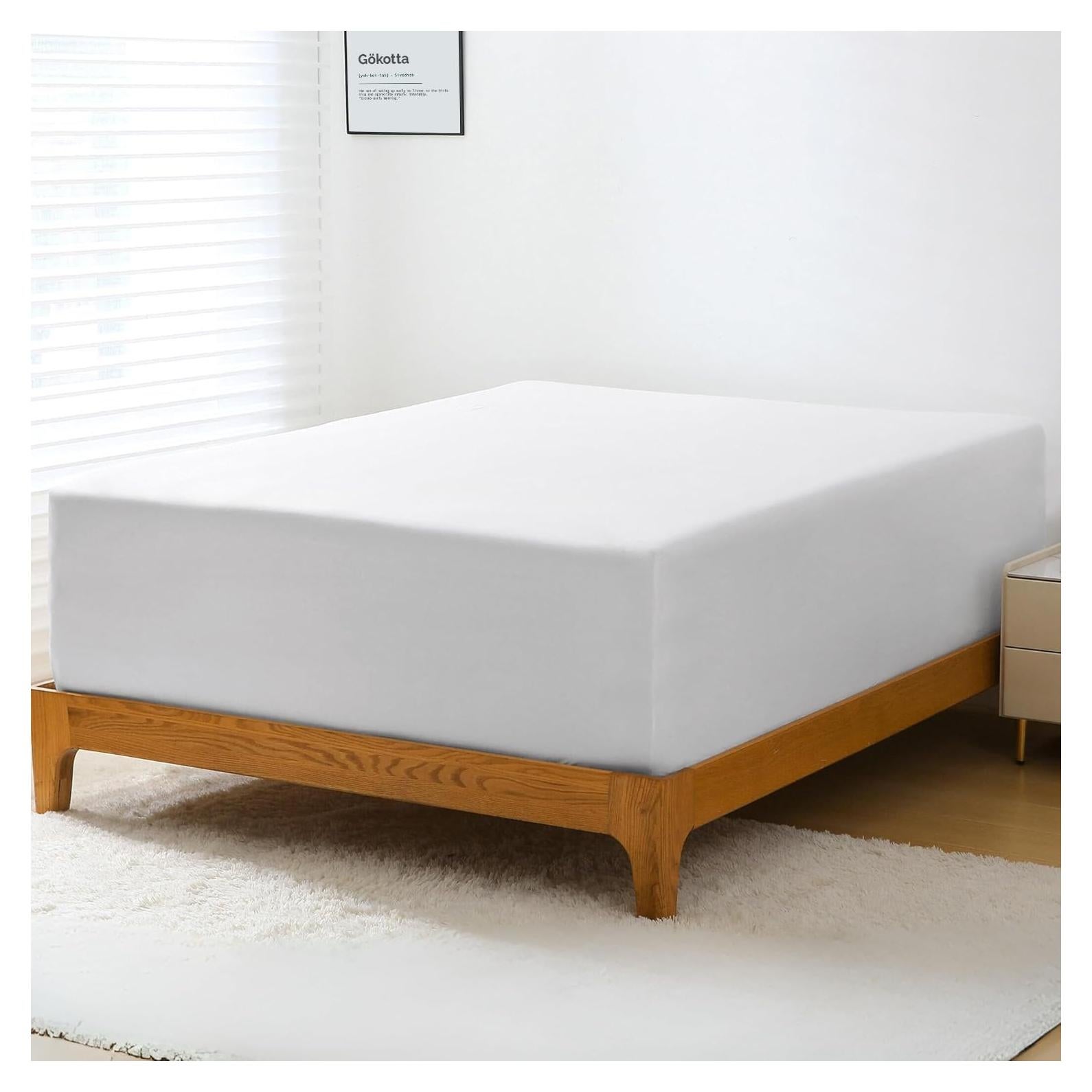 Sábana Ajustable Reina GOKOTTA 100% Rayón Bambú 300 Hilos