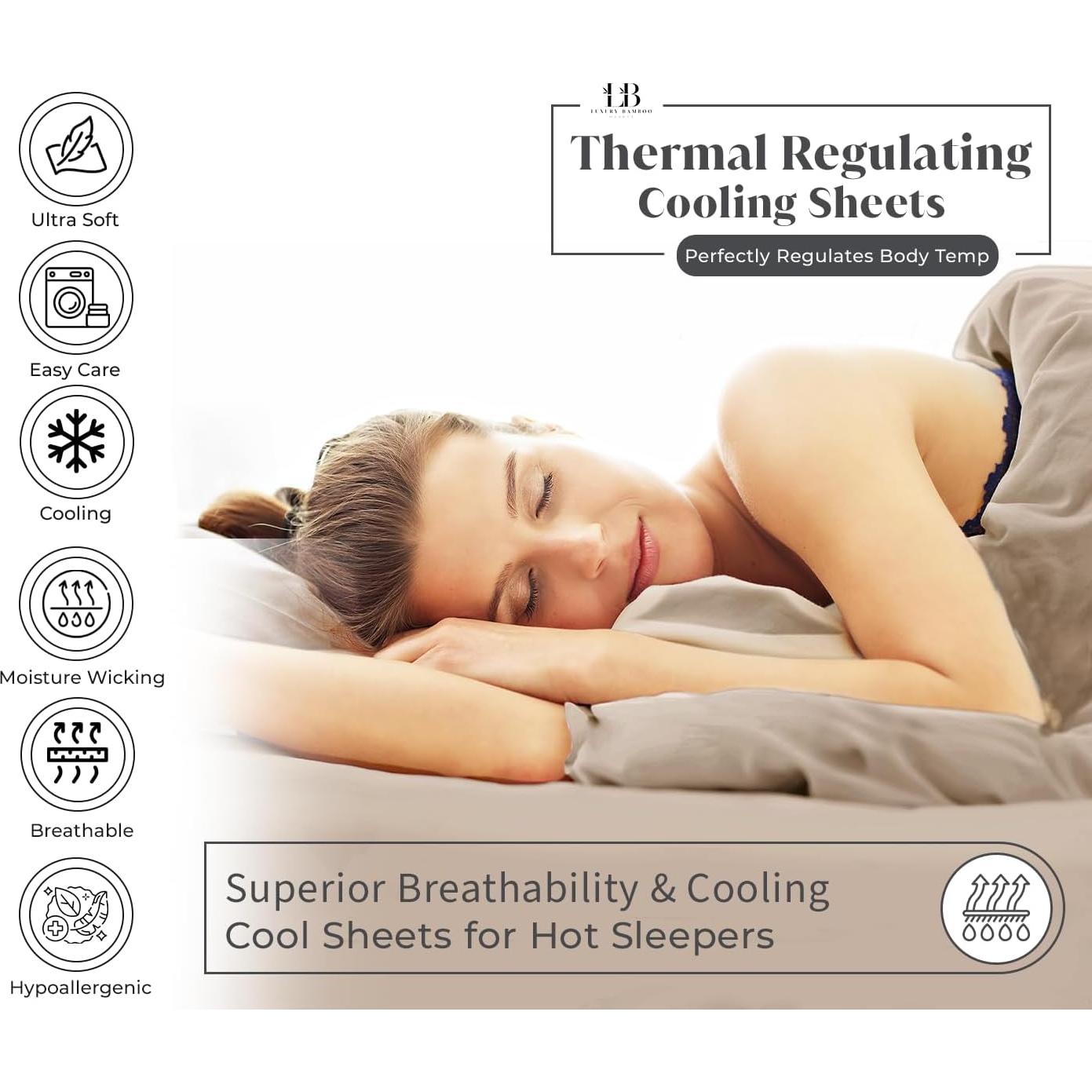 Juego de Fundas de Almohada Reina Luxury Bamboo Market 100% Viscosa