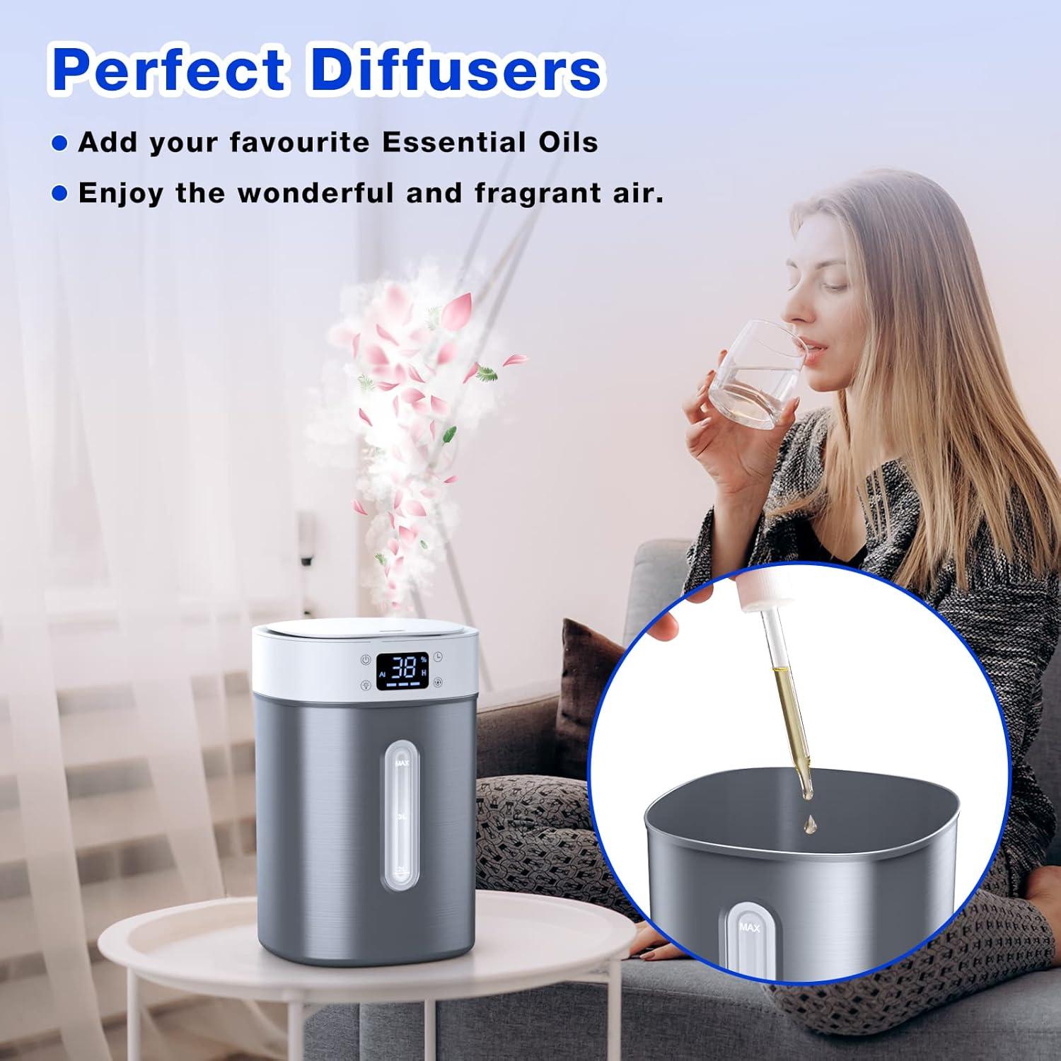 Humidificador ultrasónico 4L Admettre con tanque de acero inoxidable