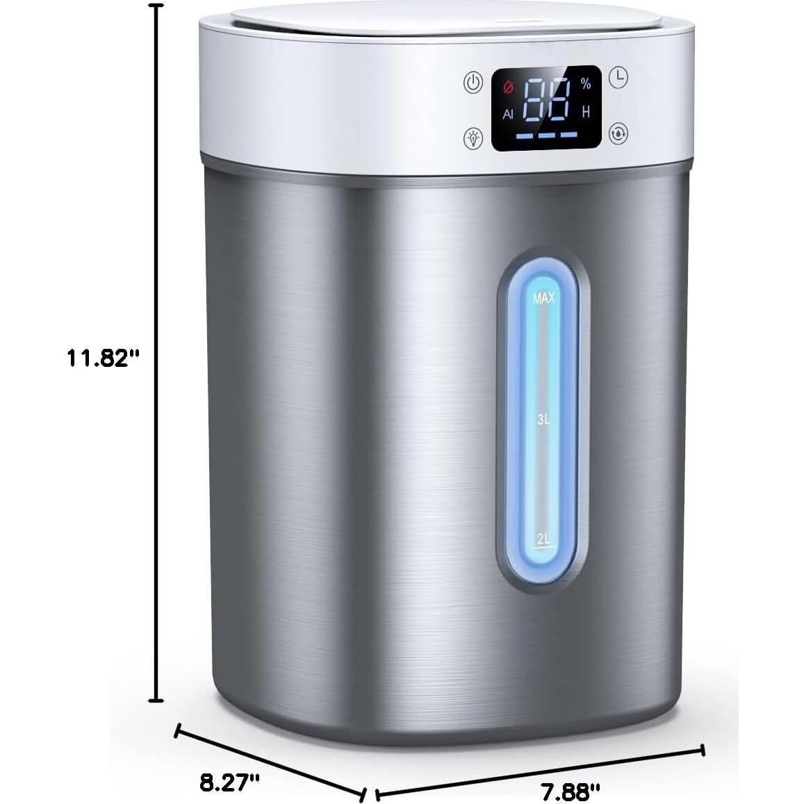 Humidificador ultrasónico 4L Admettre con tanque de acero inoxidable