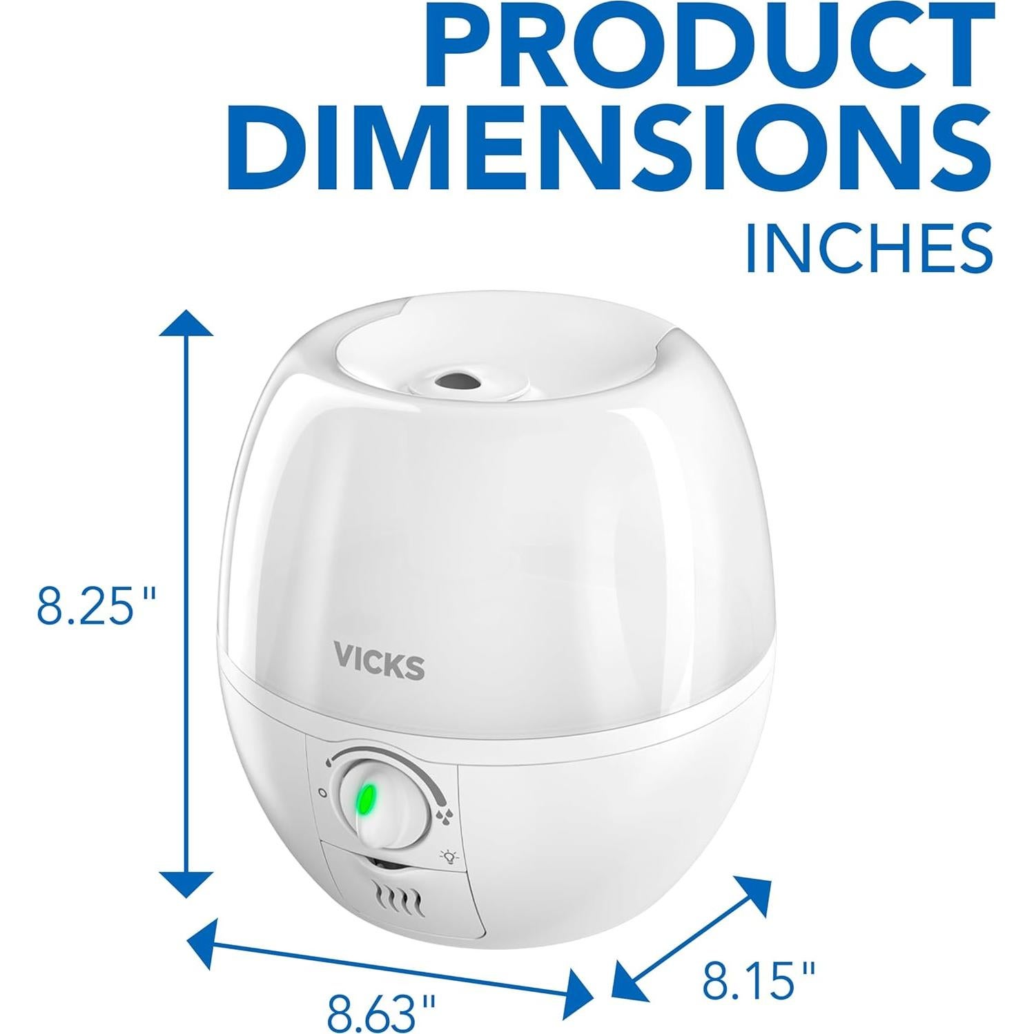 Humidificador Vicks 3-en-1 SleepyTime con Difusor y Luz Nocturna