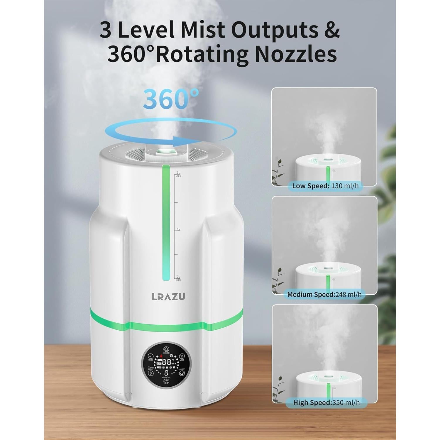 Humidificador Ultrasonico LRAZU HQ-JS2501 6L Control Remoto