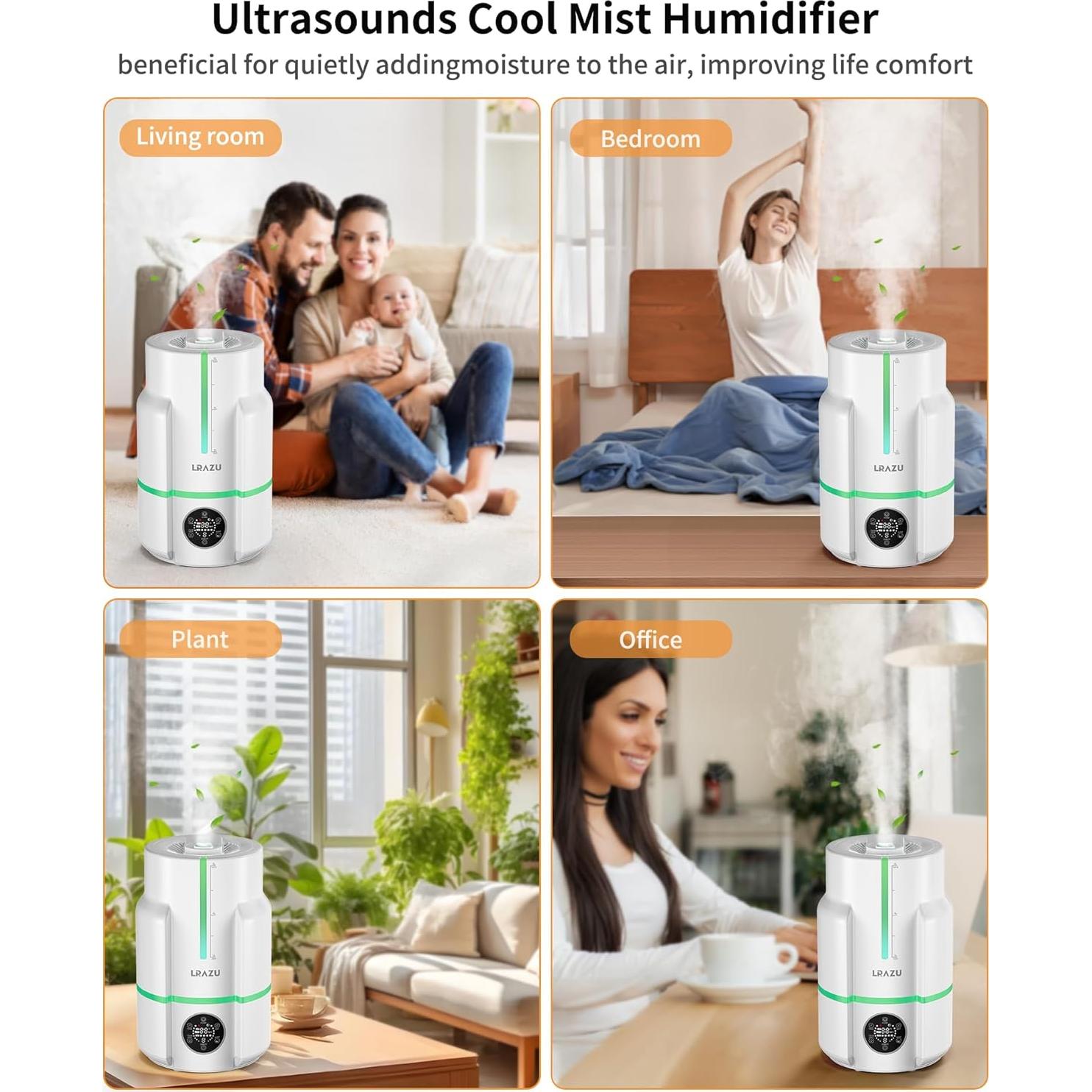 Humidificador Ultrasonico LRAZU HQ-JS2501 6L Control Remoto