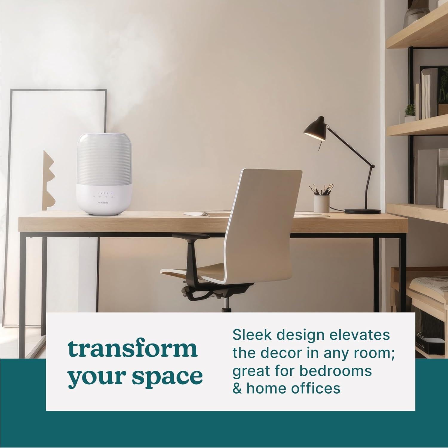 Humidificador ultrasónico HoMedics UHE-CMTF63, 3L, 36.8 m²