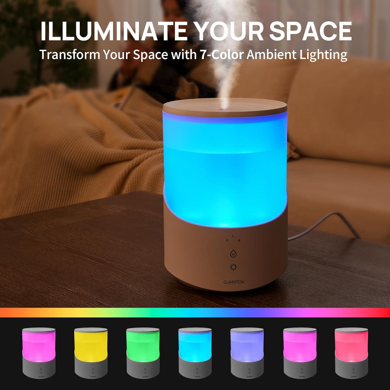 Humidificador CLARSTON 2.5L con Difusor y Luz Nocturna