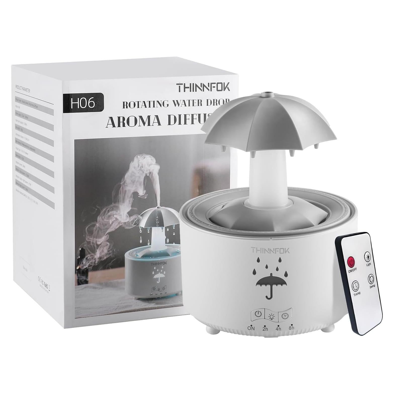 Humidificador Ultrasónico THINNFOK 300ml con Difusor de Aromas
