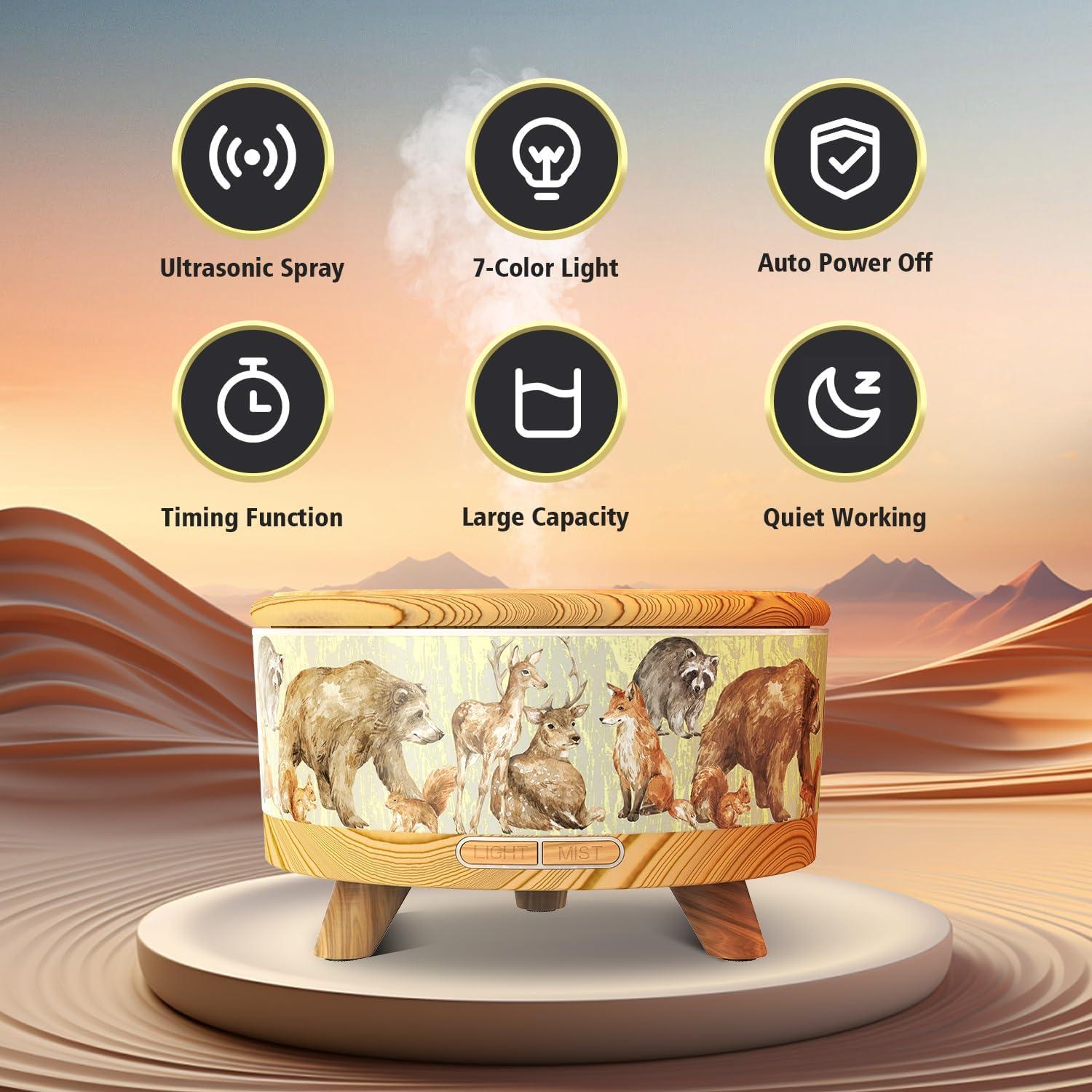 Difusor de Aceite Esencial YOUENKITY 500ML con Control Remoto