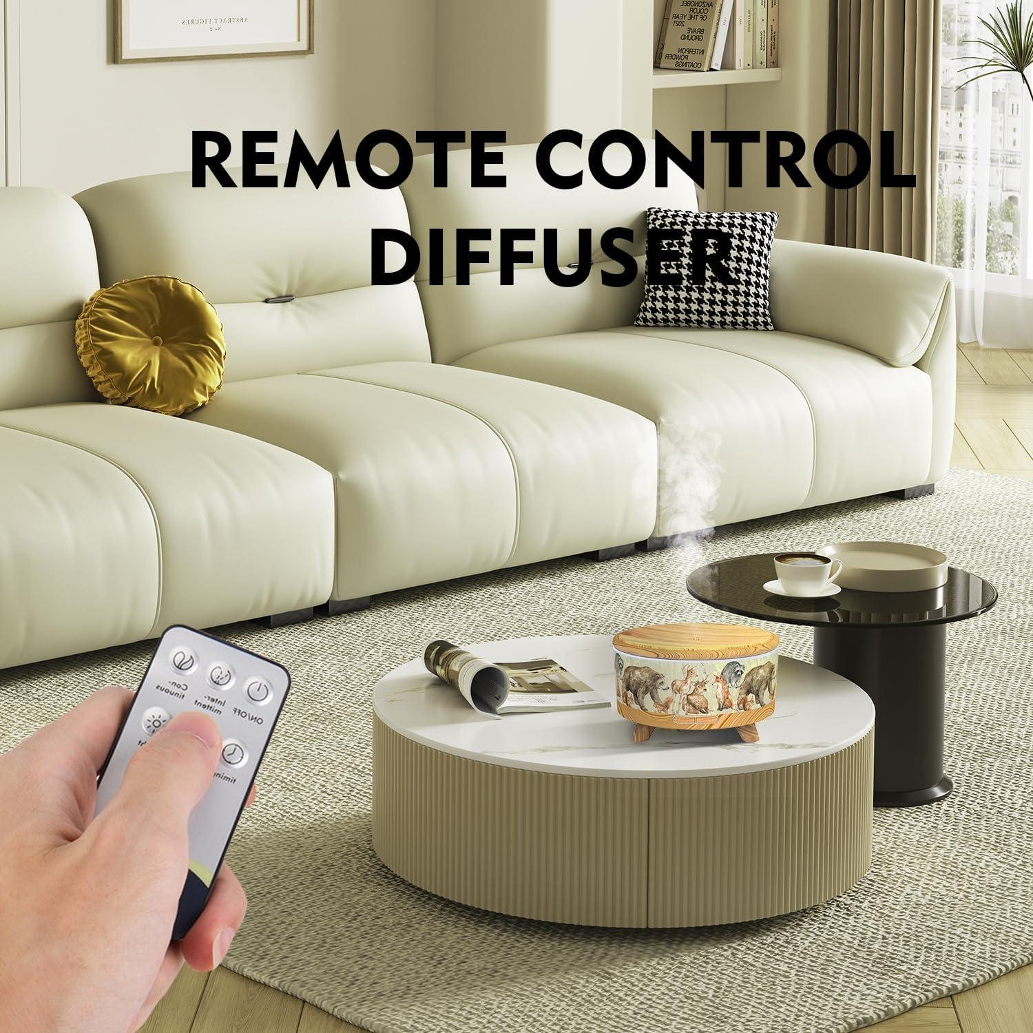 Difusor de Aceite Esencial YOUENKITY 500ML con Control Remoto