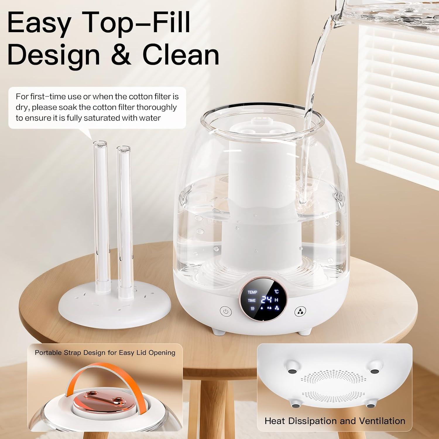 Humidificador MRWALK ZM-Humidificador-Blanco 3L 30H Silencioso