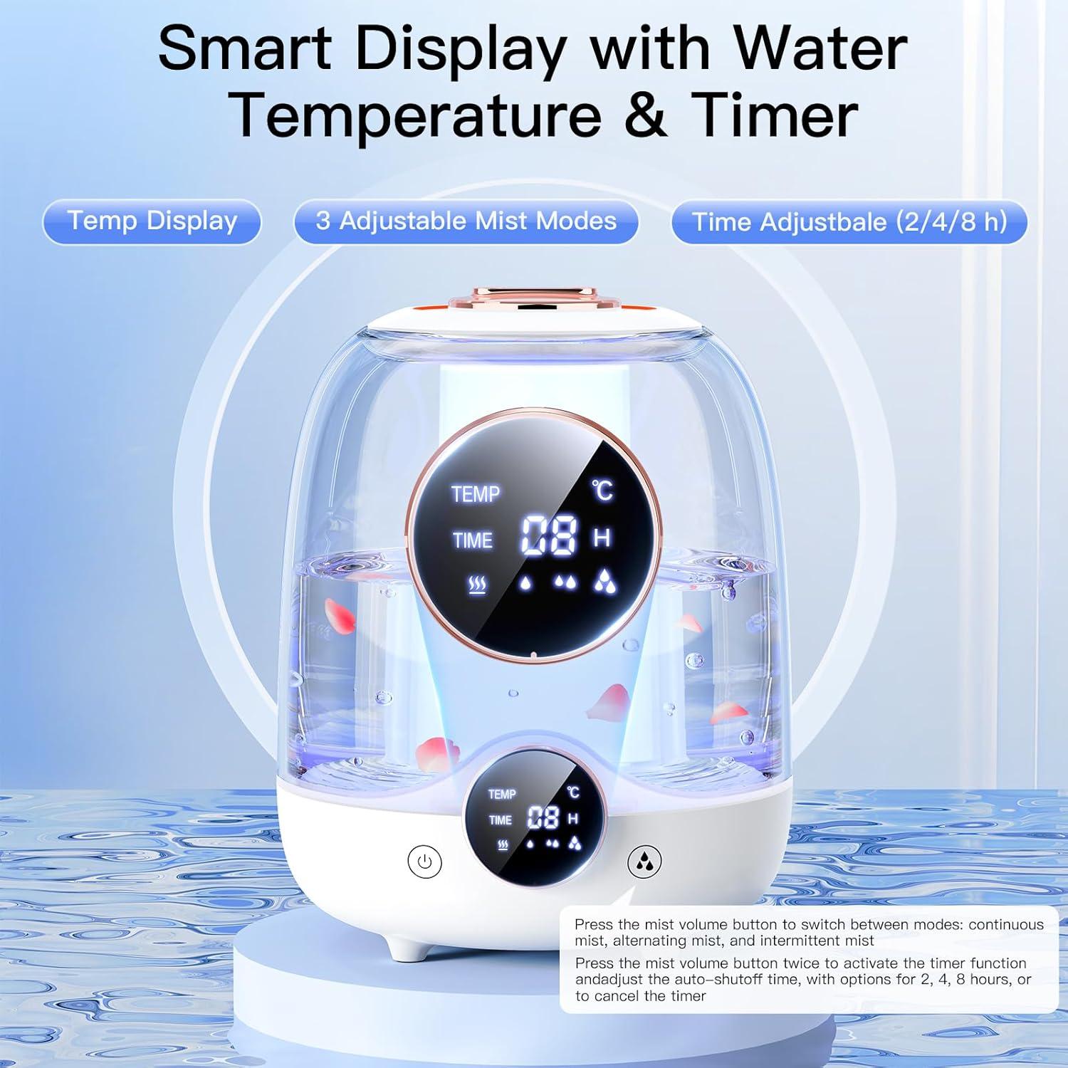 Humidificador MRWALK ZM-Humidificador-Blanco 3L 30H Silencioso