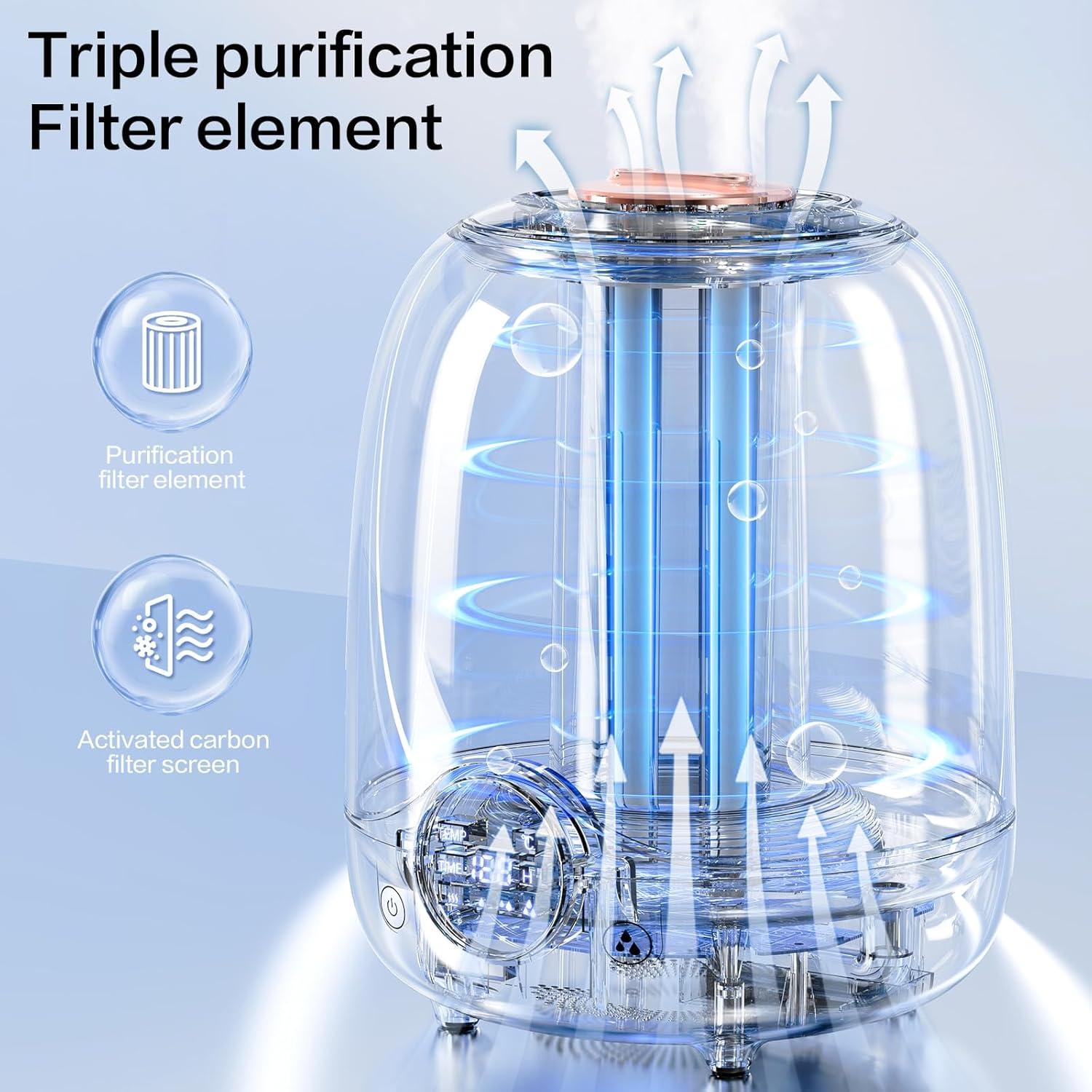 Humidificador MRWALK ZM-Humidificador-Blanco 3L 30H Silencioso