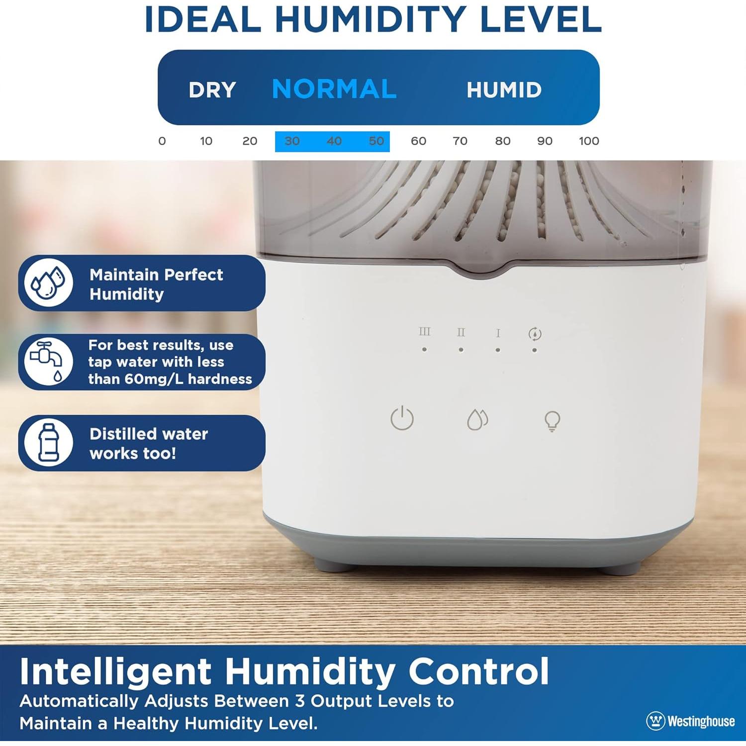 Humidificador de Niebla Fría Westinghouse 4.5L con Control Táctil