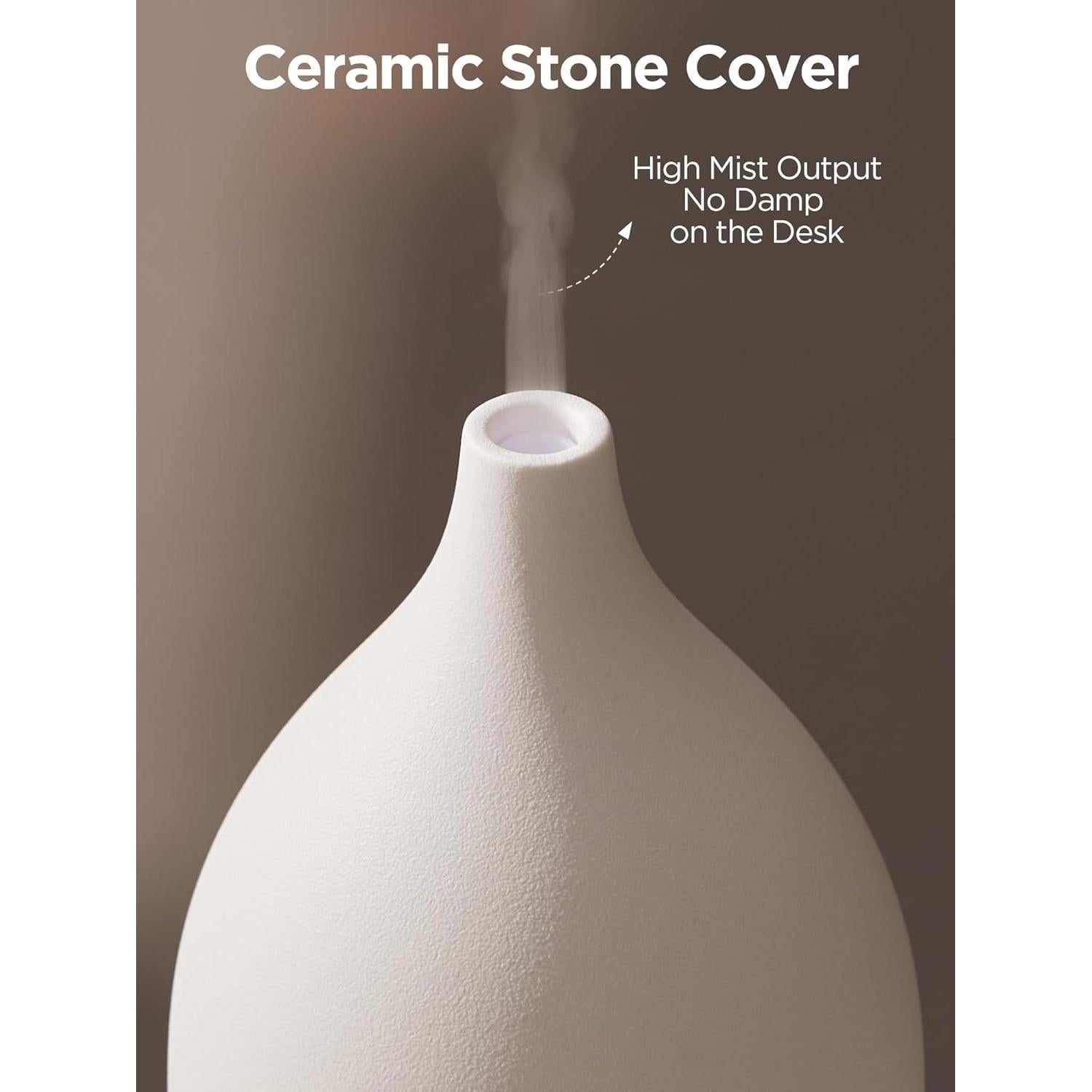 Difusor de Aceite InnoGear 300ml Cerámica Blanca Aromaterapia