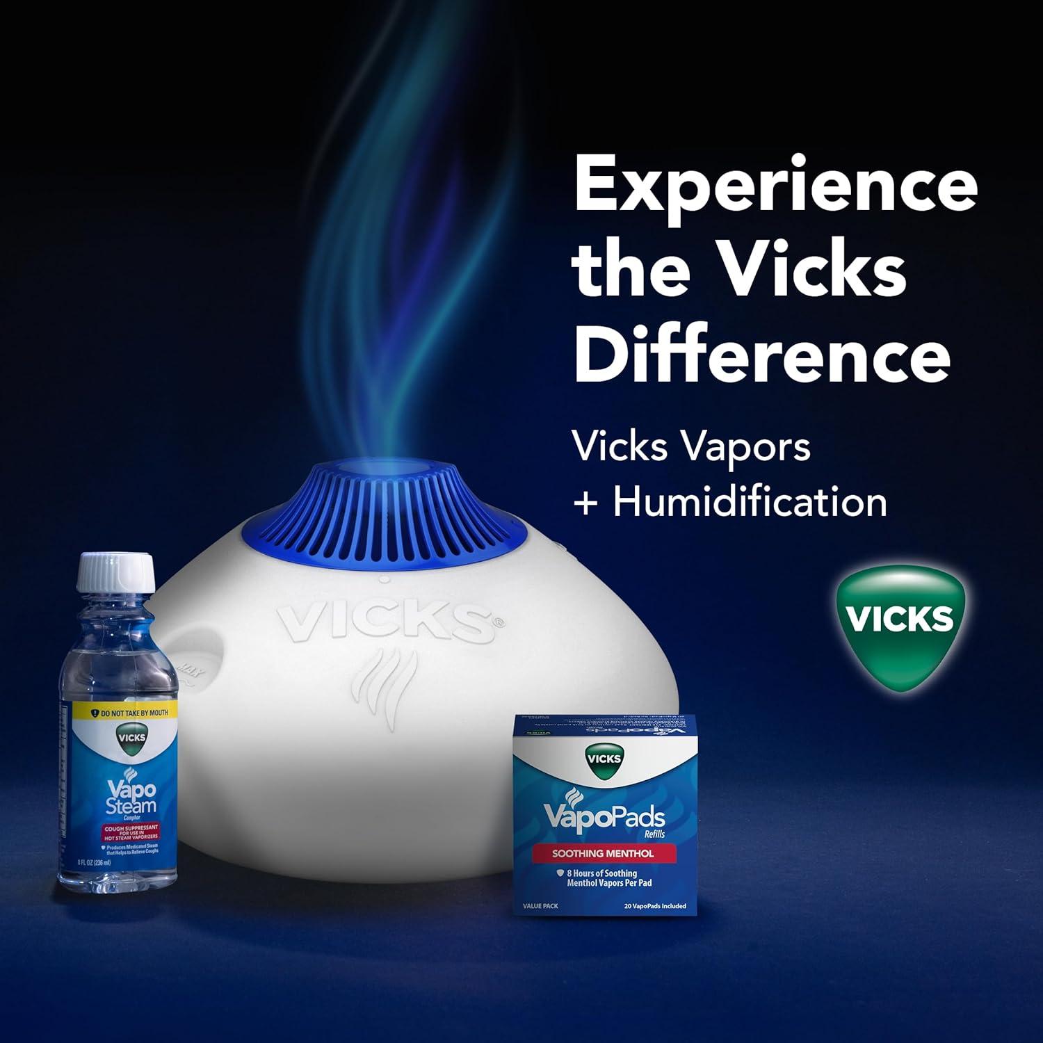 Vicks Vaporizador de Vapor Caliente 1.5 Galones con Luz Nocturna