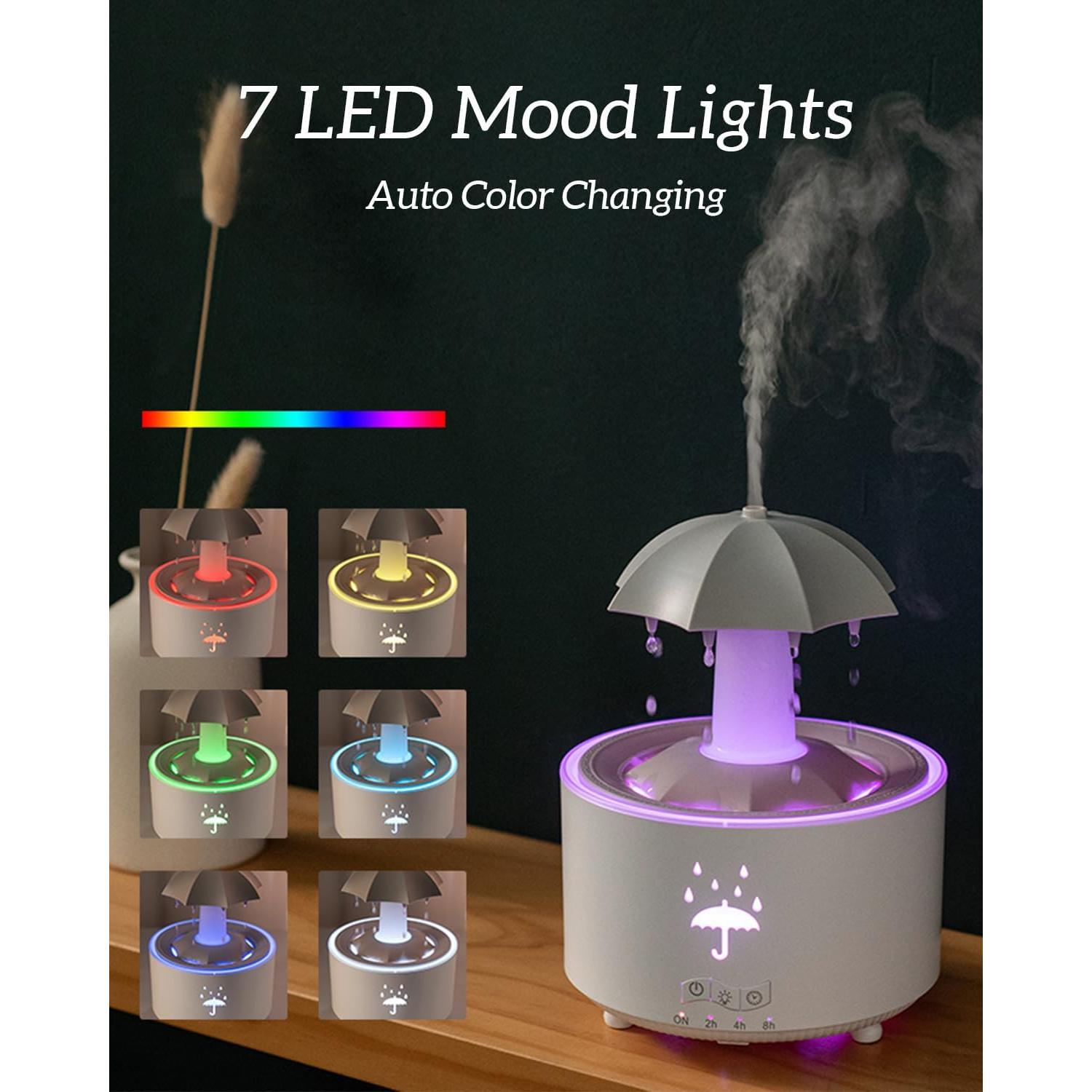 Humidificador y Difusor de Aceite AuraliBrite V88 300mL 7 LED