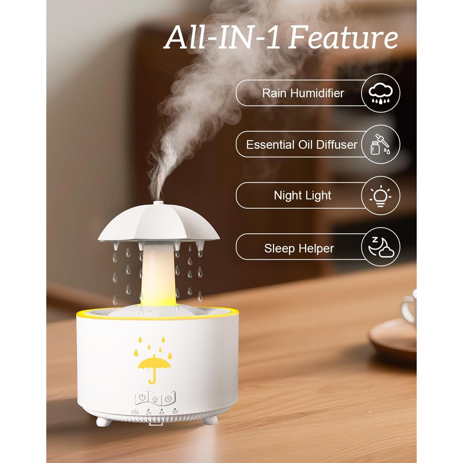 Humidificador y Difusor de Aceite AuraliBrite V88 300mL 7 LED