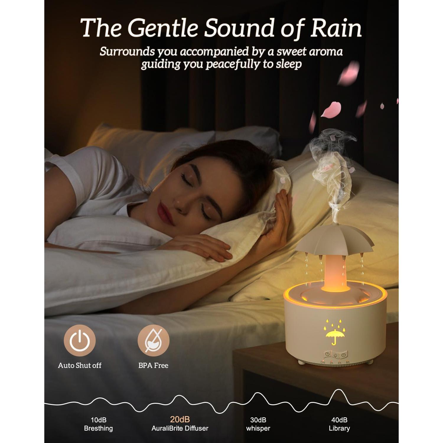 Humidificador y Difusor de Aceite AuraliBrite V88 300mL 7 LED