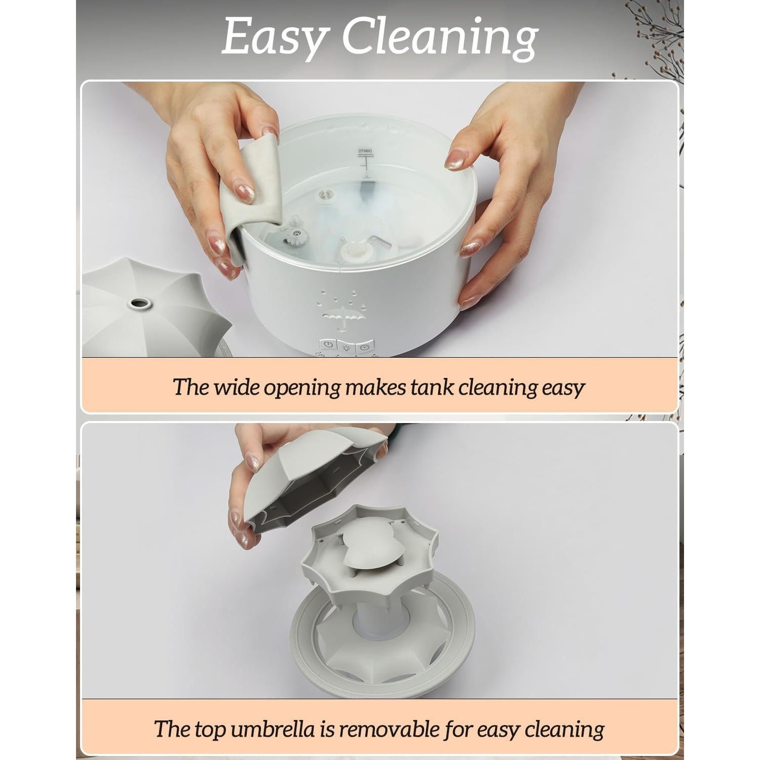 Humidificador y Difusor de Aceite AuraliBrite V88 300mL 7 LED