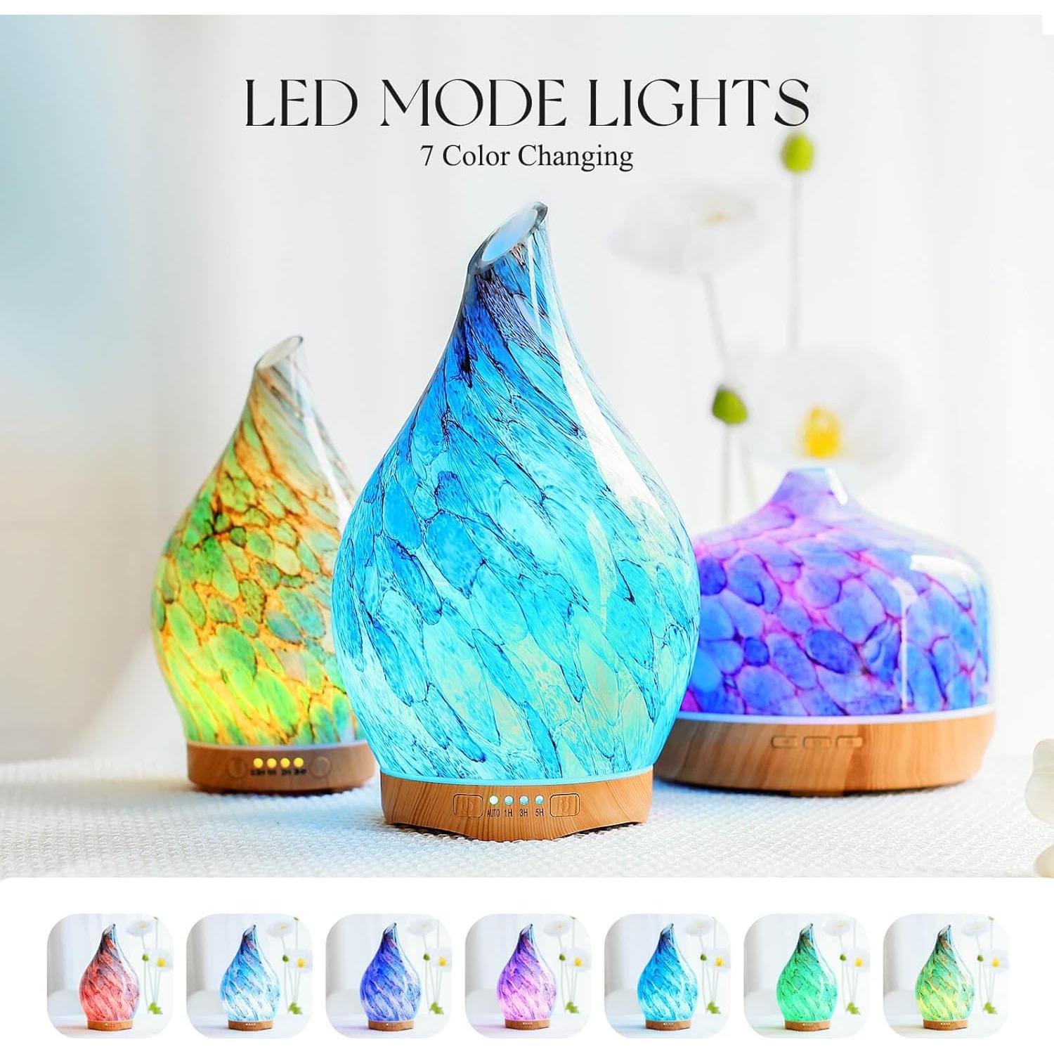 Difusor de Aceite Esencial Porseme 280ml Vidrio Control Remoto