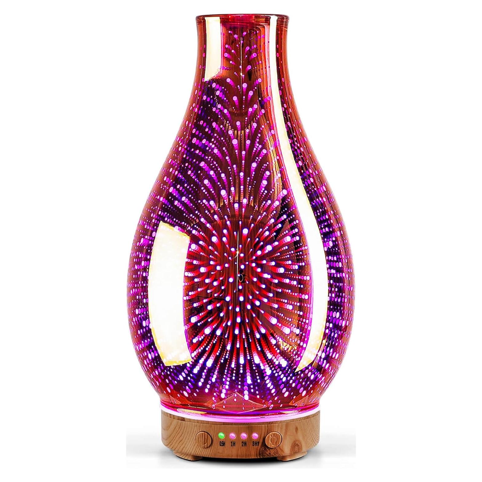 Difusor de Aceite Esencial Porseme 100ml 3D Vidrio Aromaterapia