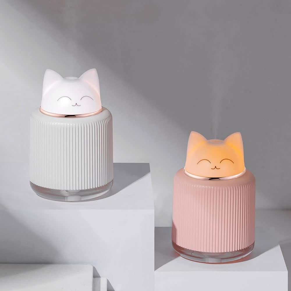 Mini Humidificador Ultrasónico YUCHAO WONOER Gato Rosa 300ml