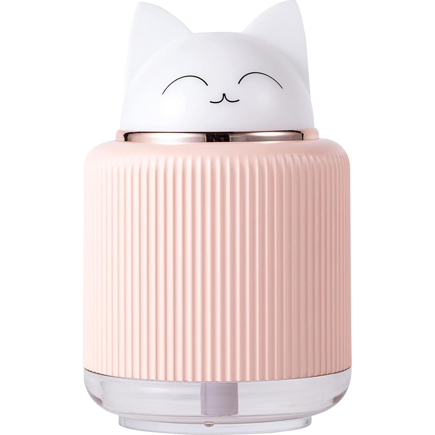 Mini Humidificador Ultrasónico YUCHAO WONOER Gato Rosa 300ml