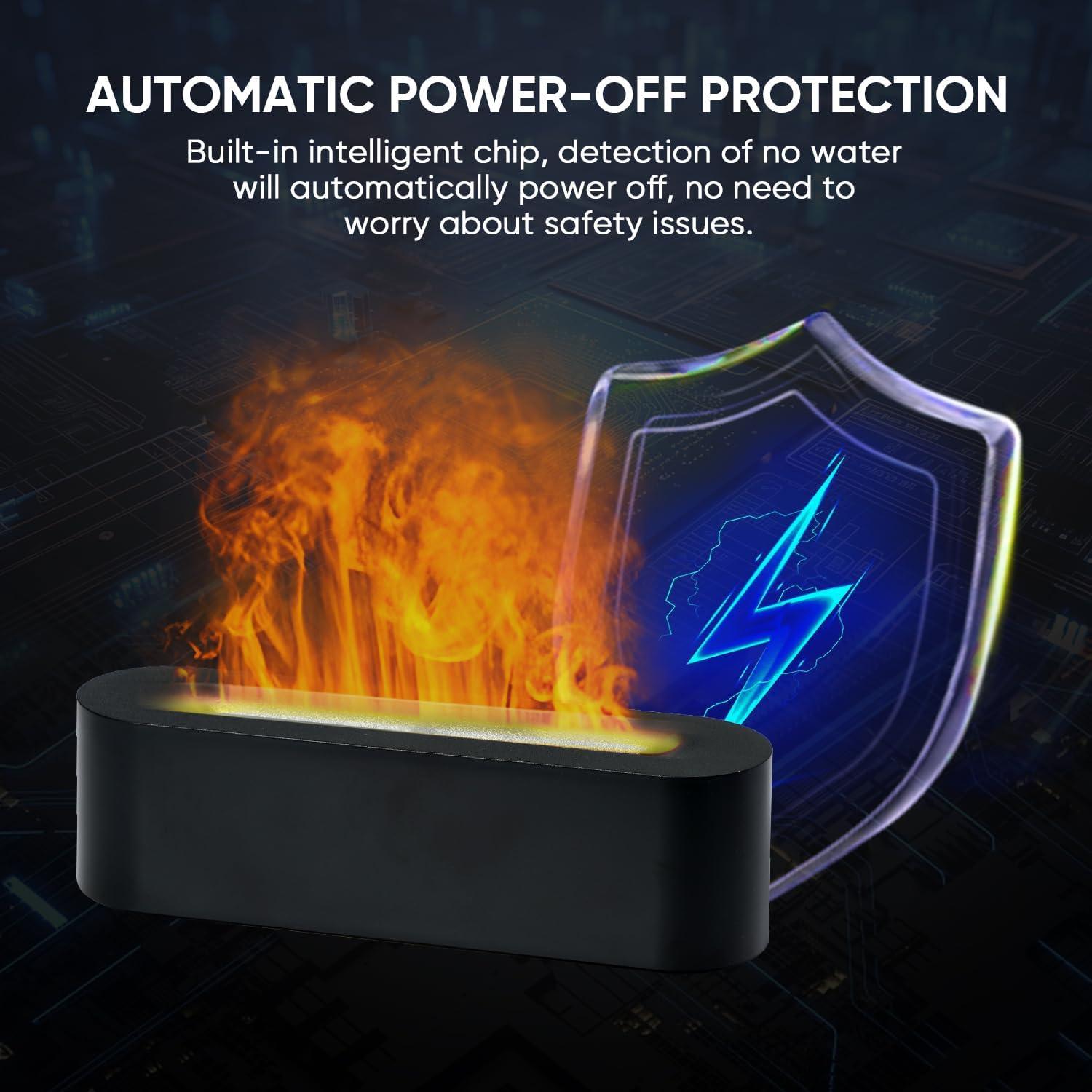 Difusor de Aceite Esencial Yaledi 150ml Chimenea Negro