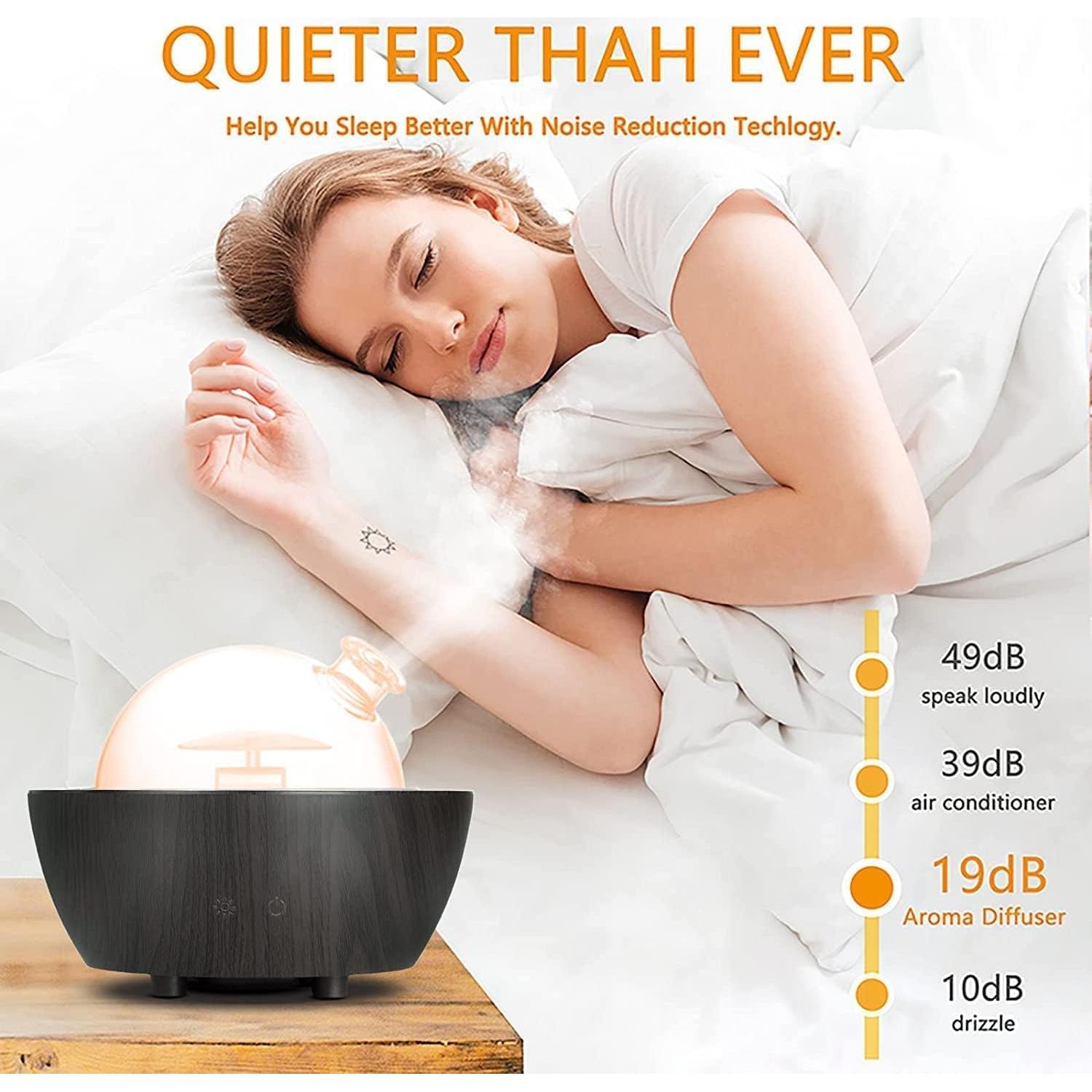 Difusor de Aceite Esencial XANAPHIA 280ml Vidrio Negro LED