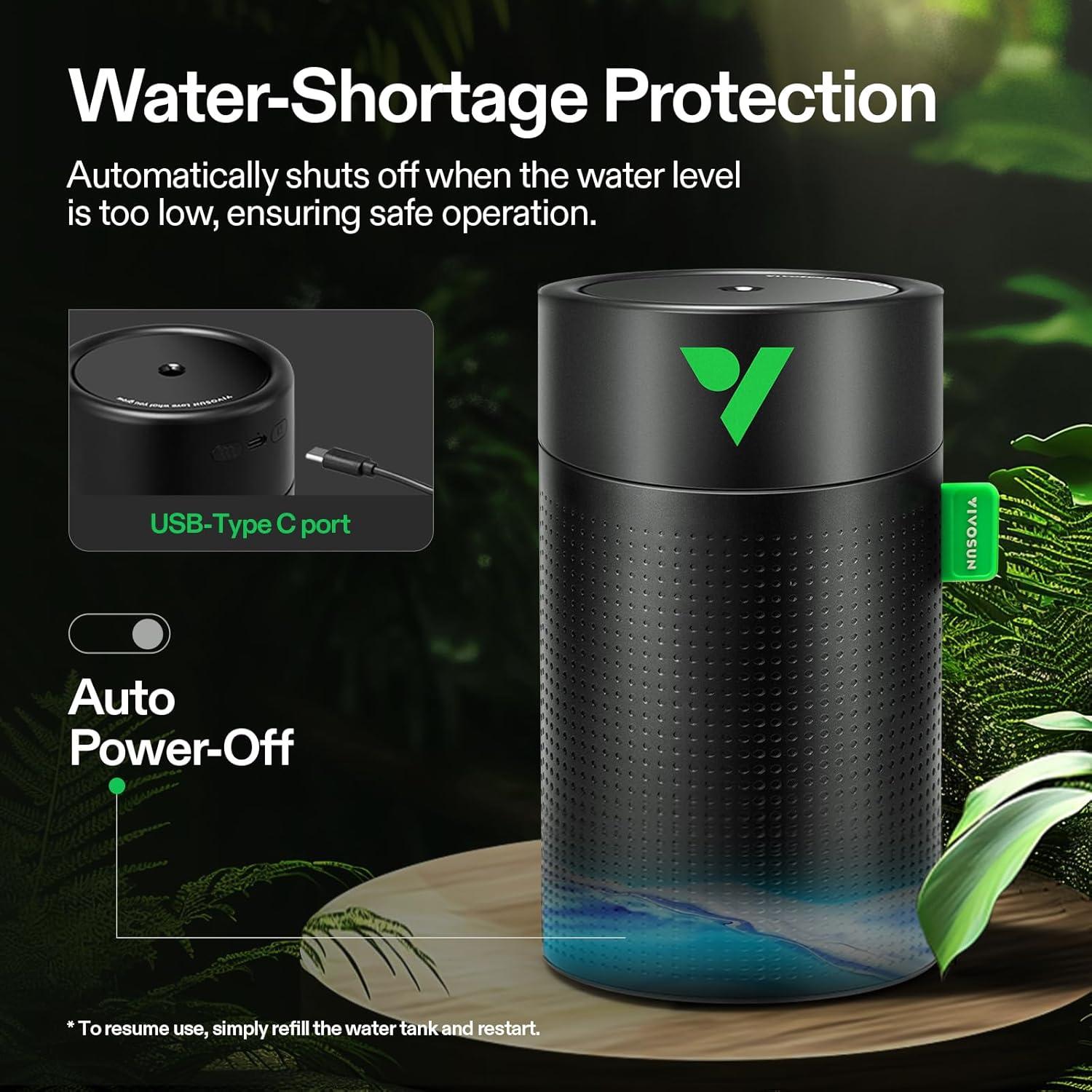 Humidificador USB VIVOSUN U075 750ml con Control Remoto