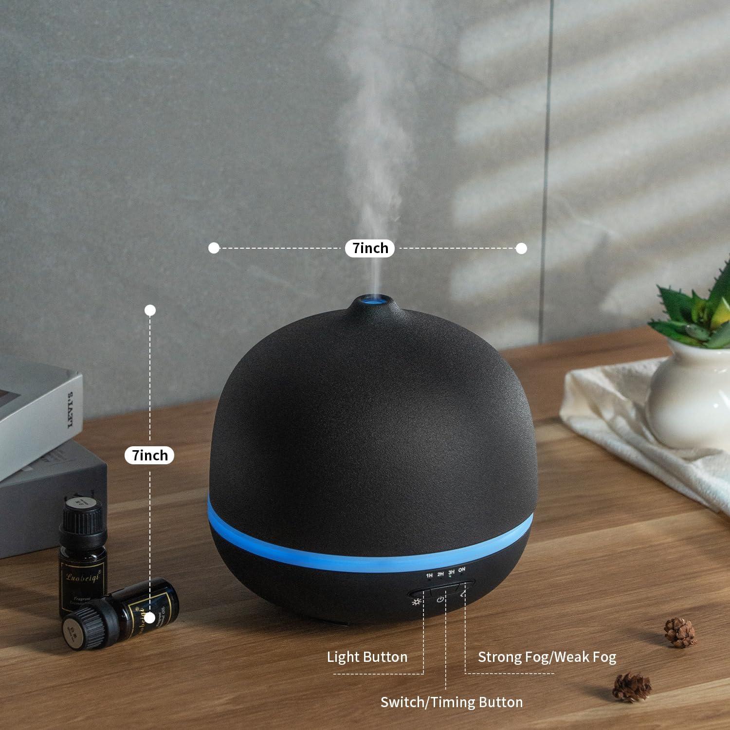 Difusor de Aceite Esencial Wanlola 500ml Cerámica Negra