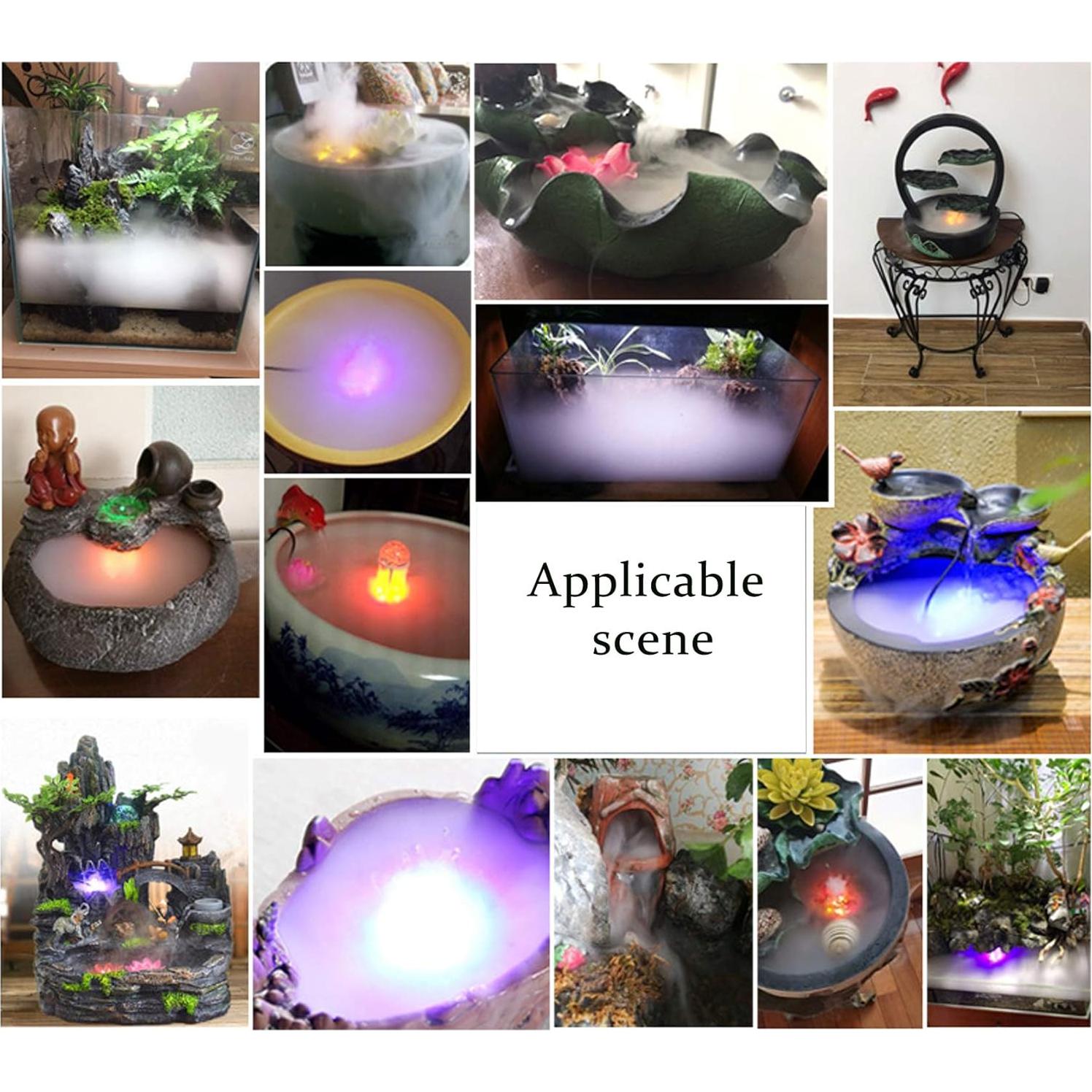 Generador de niebla ultrasónico W&X con luces LED 350 mL/h