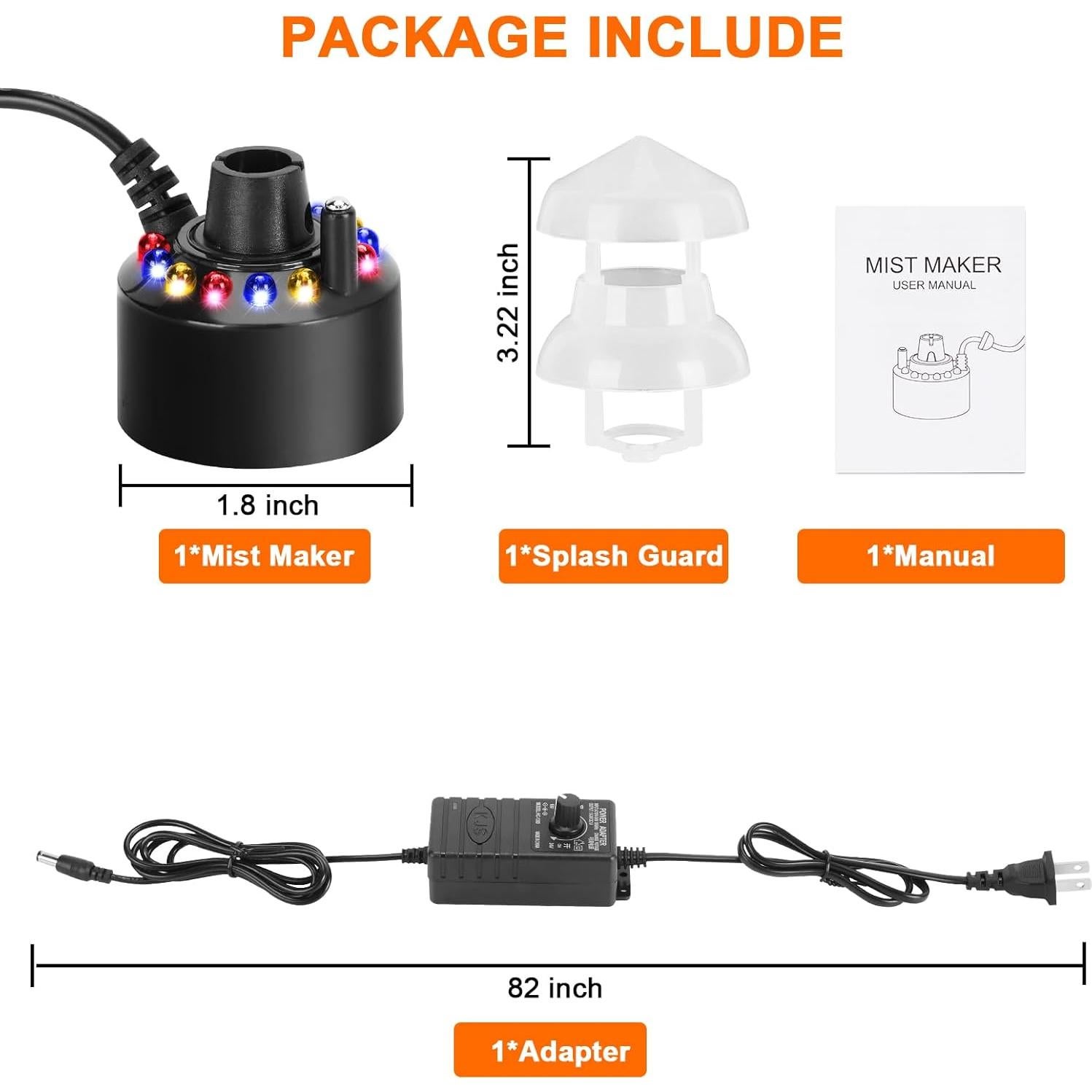 Fabricante de Neblina Ultrasónico FITNATE 12 LED 24V