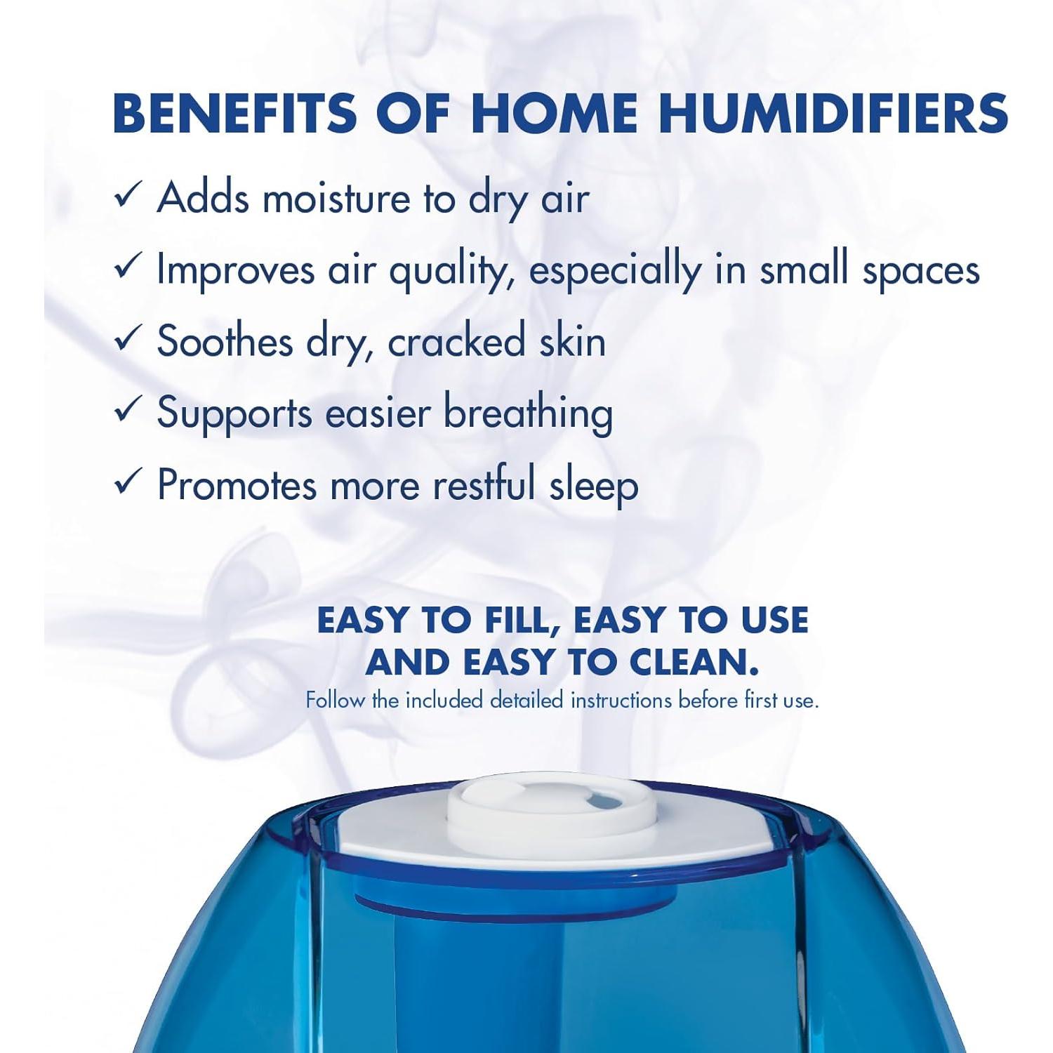 Humidificador Ultrasonico TheraCare Niebla Fría 1.97L Azul