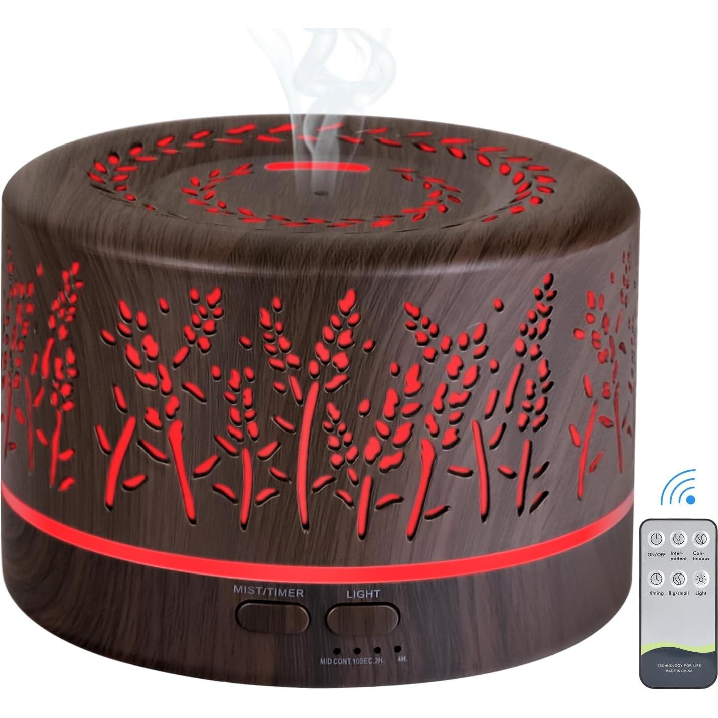 Difusor de Aromaterapia YONGYAO 500ml Ultrasónico Gris