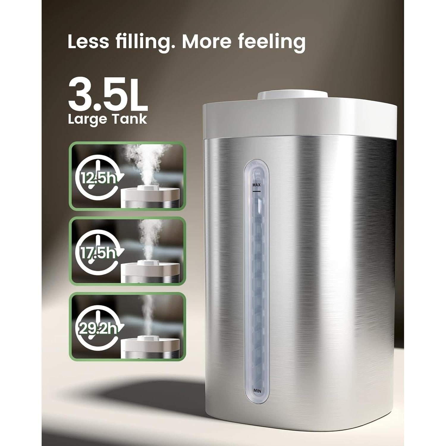 Humidificador Ultrasonido Jack & Rose QZ3.5L Acero Inoxidable